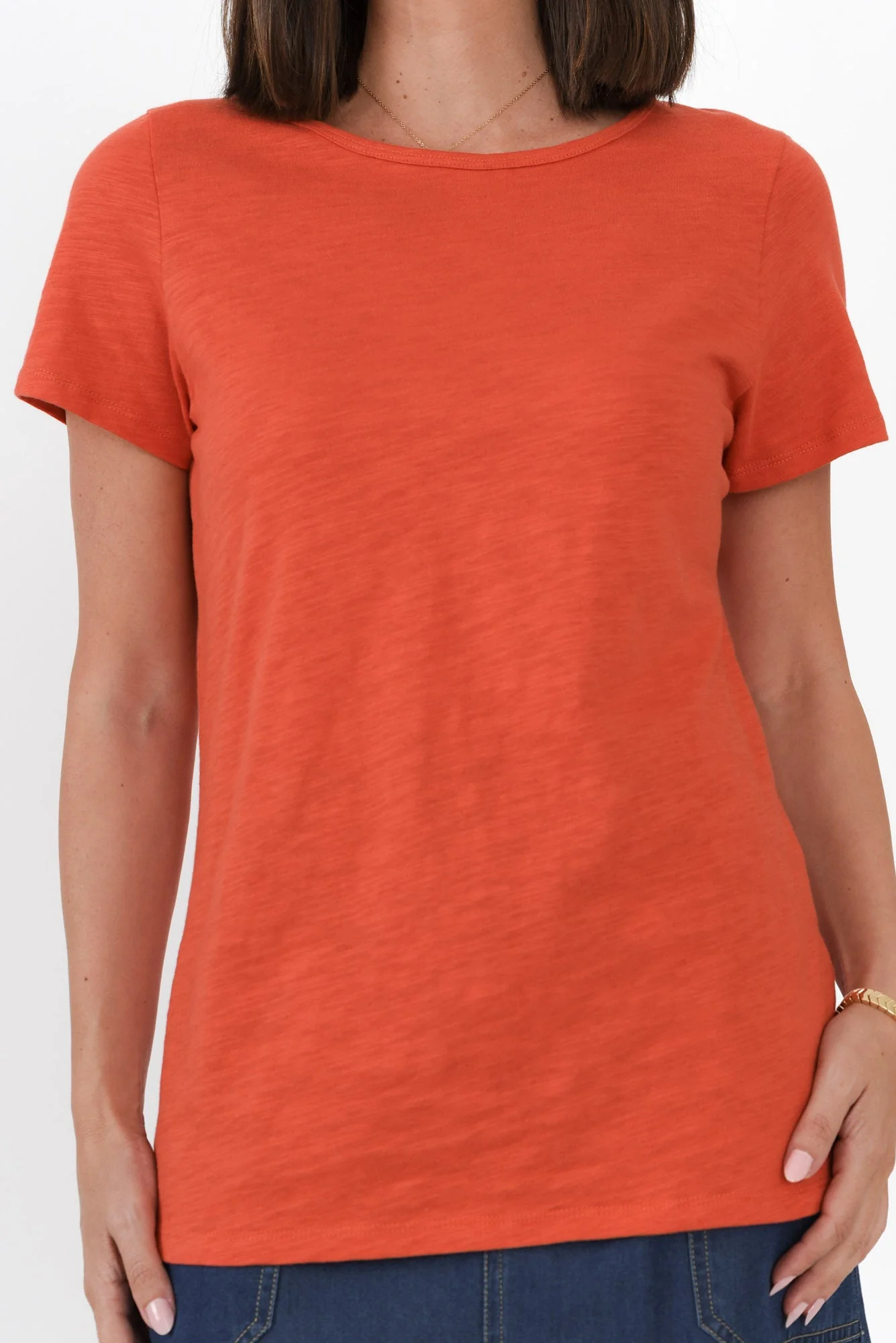 Felicity Orange Cotton Tee - Image 5