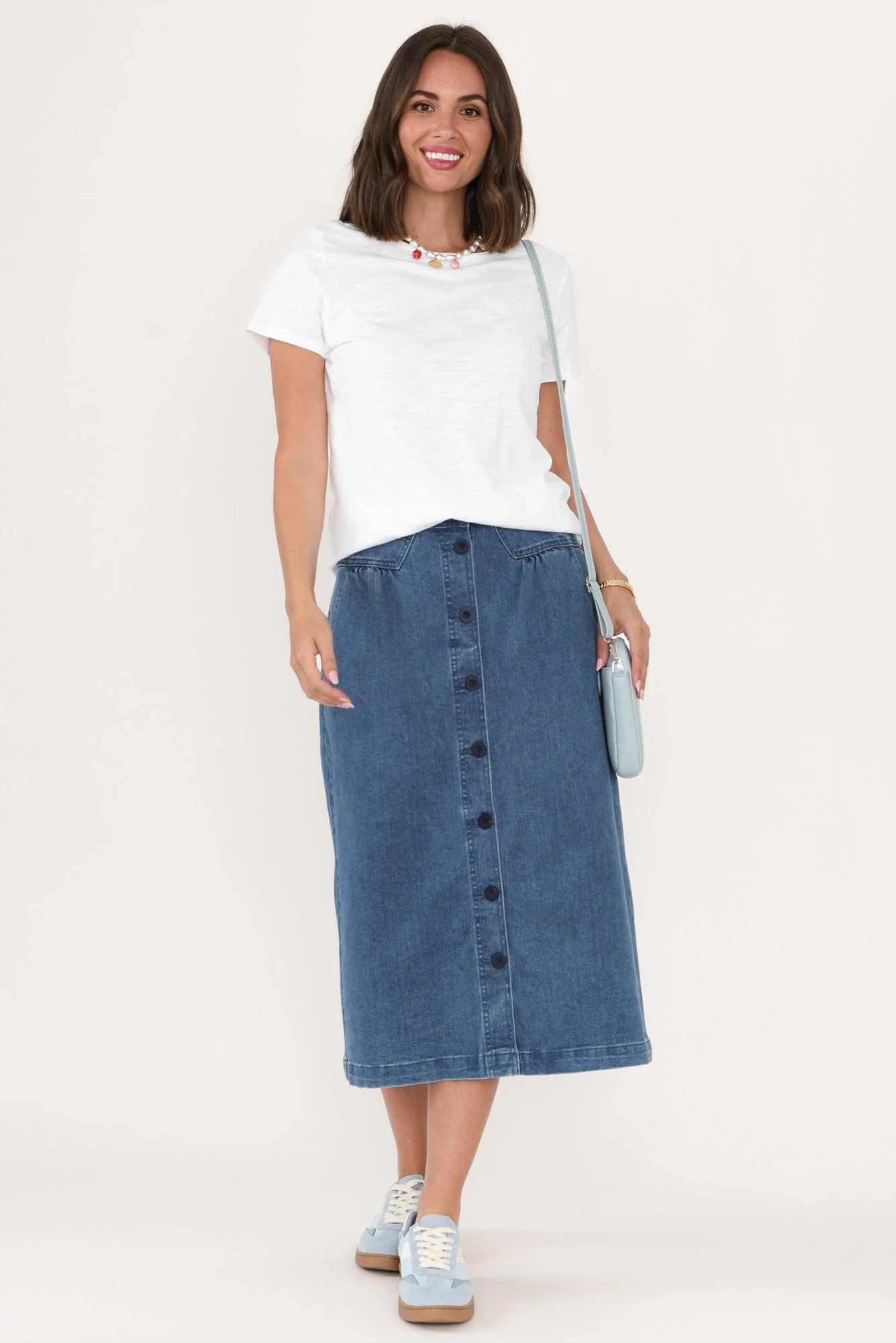 Felicity White Cotton Tee - Image 2