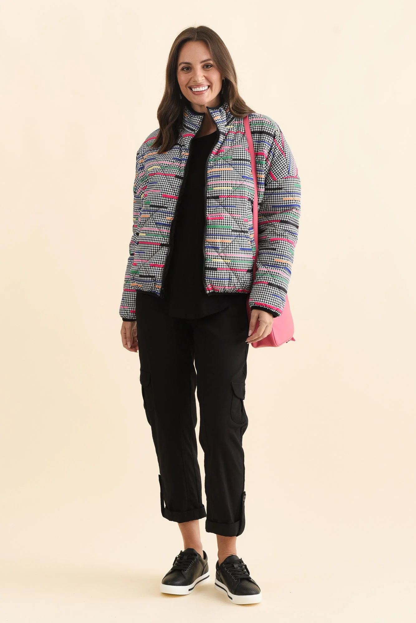 Finch Black Abstract Reversible Jacket - Image 3