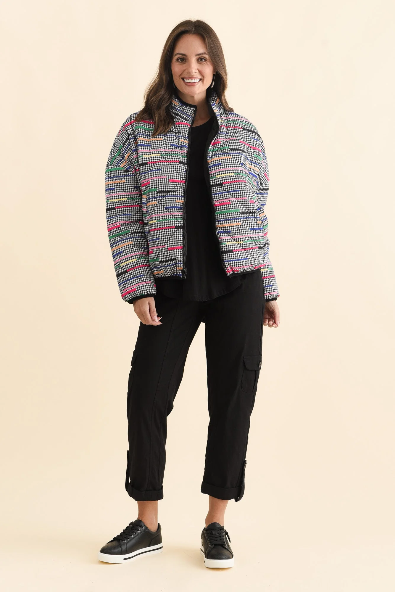 Finch Black Abstract Reversible Jacket - Image 8