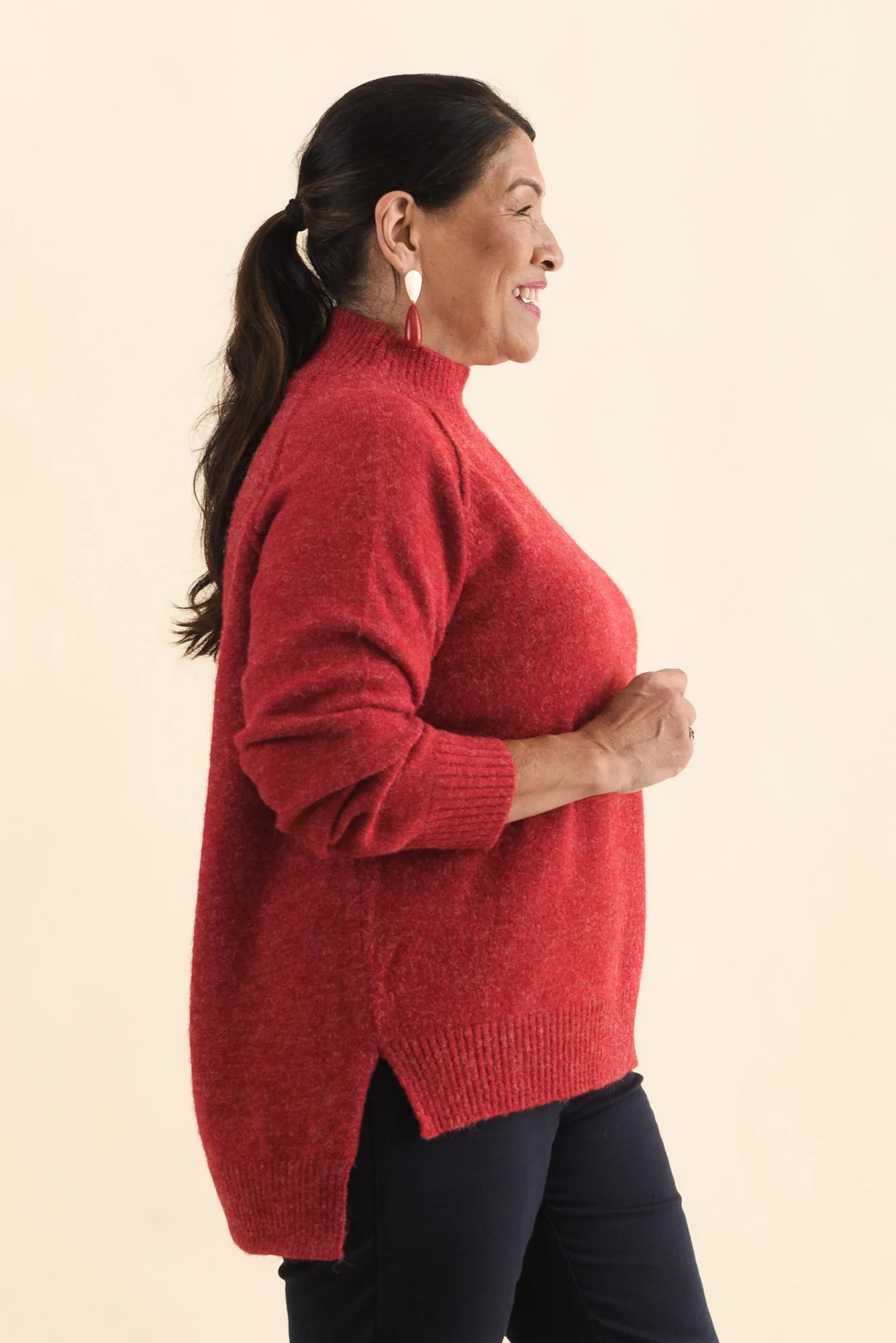 Finn Red Knit Sweater - Image 10