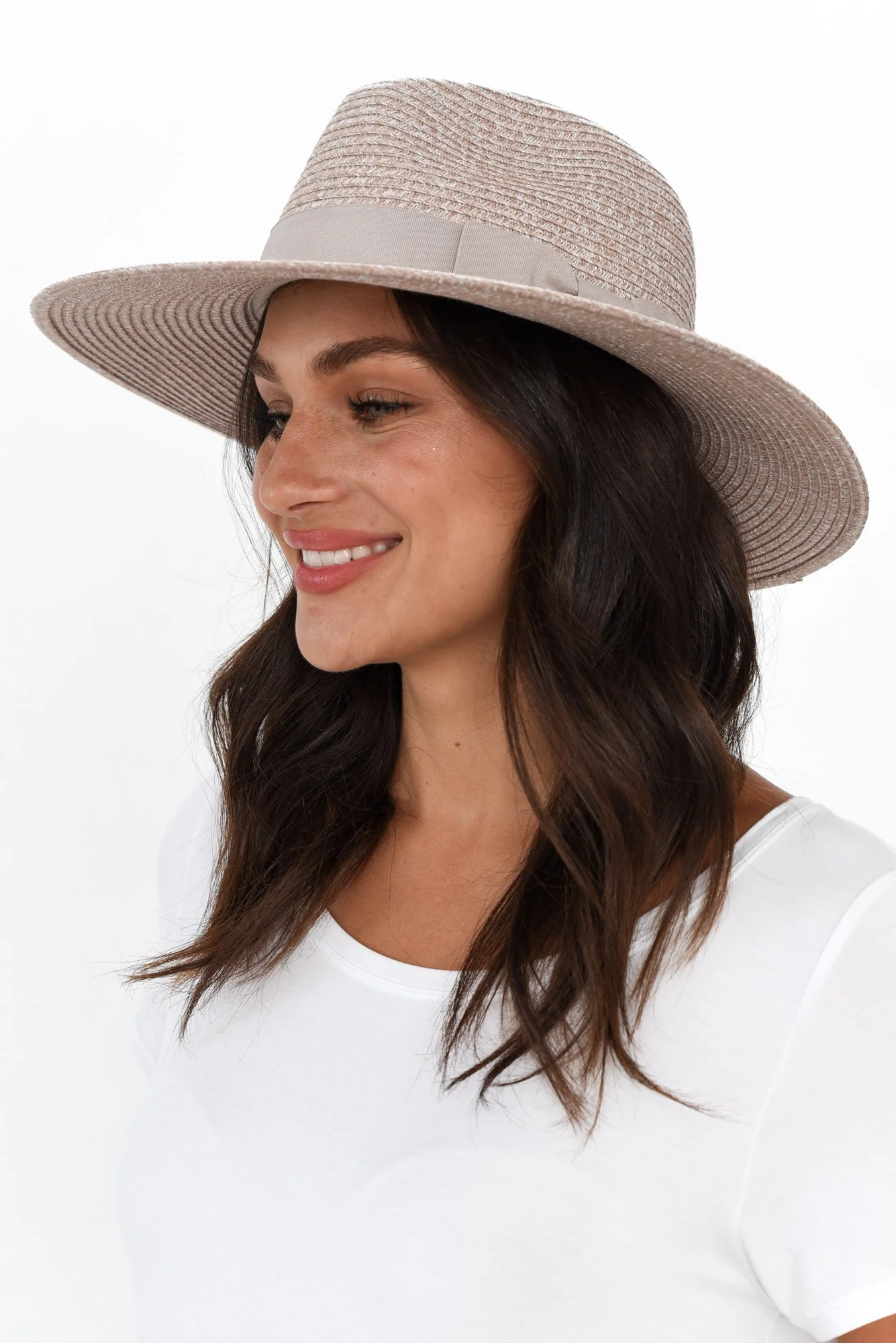 Fiona Sand Wide Brim Travel Fedora - Image 3