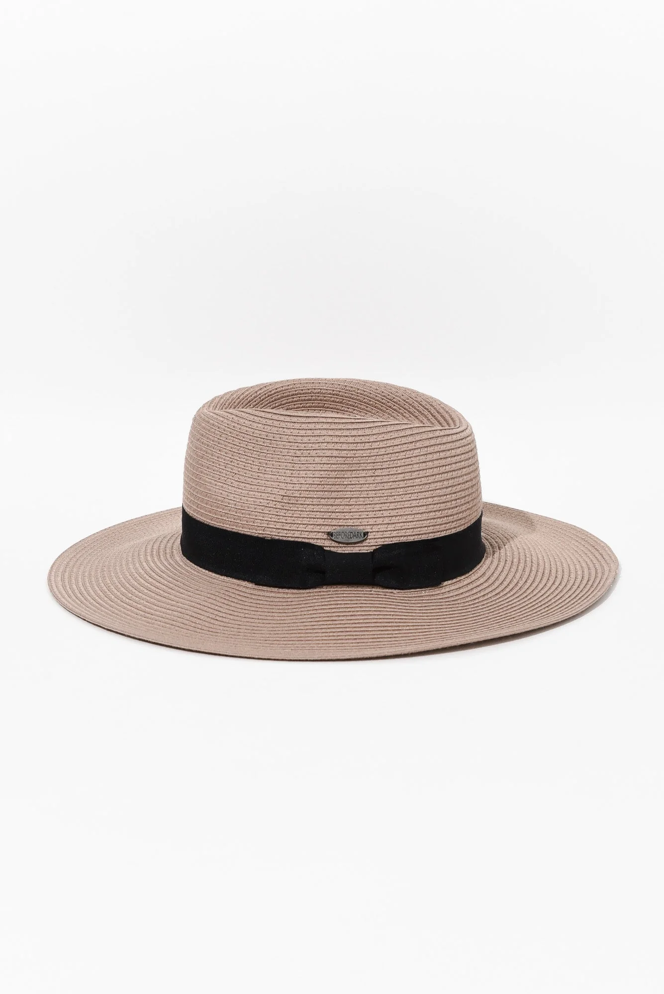 Fiona Taupe Wide Brim Travel Fedora - Image 2