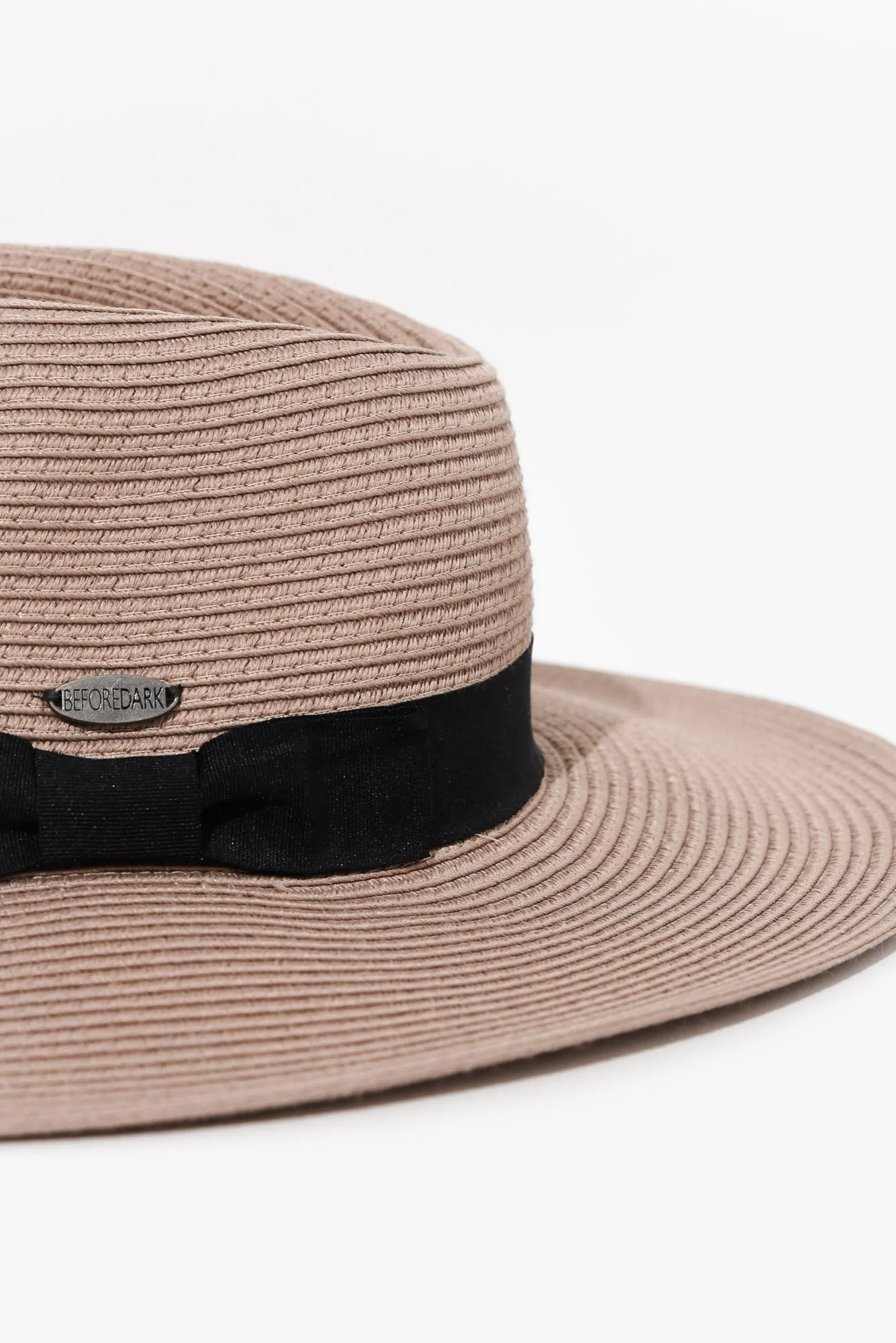 Fiona Taupe Wide Brim Travel Fedora - Image 4