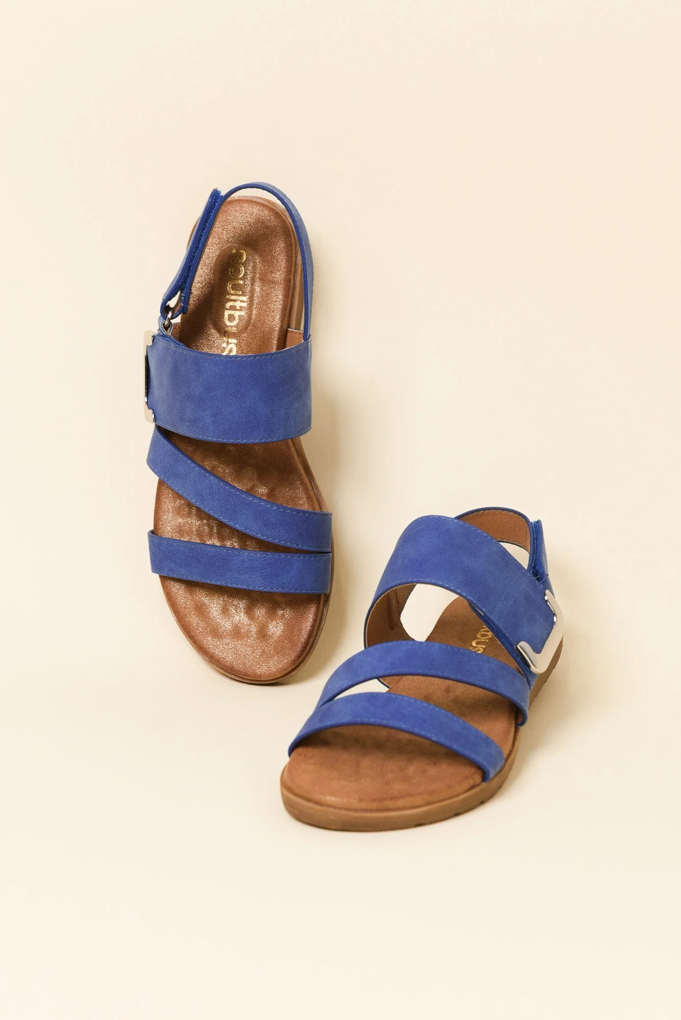 Flinders Blue Velcro Sandal - Image 2