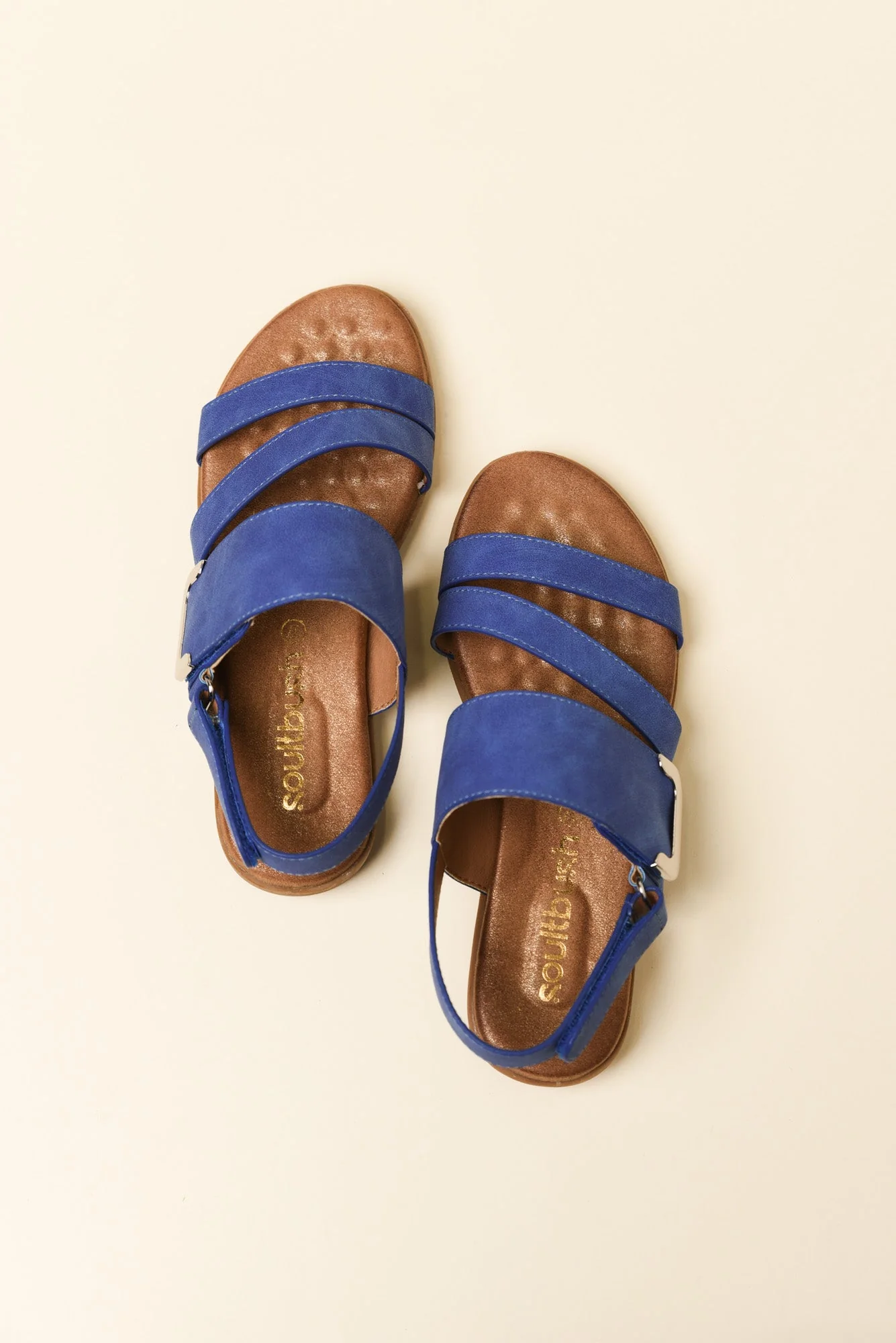 Flinders Blue Velcro Sandal - Image 4