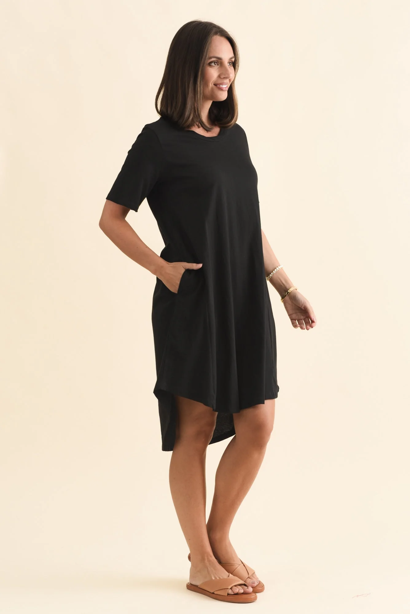 Florida Black Cotton Tee Dress - Image 3