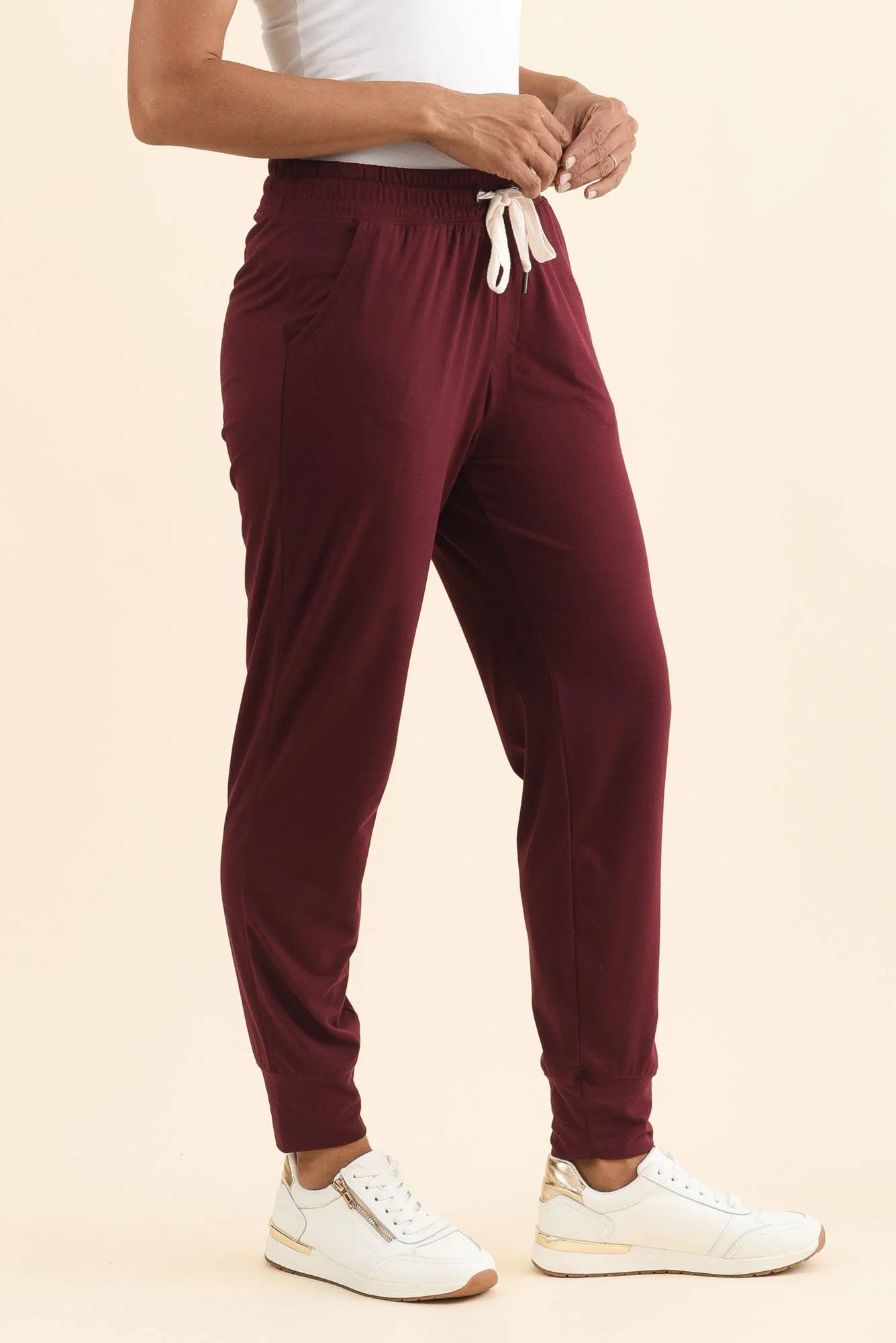 Freedom Burgundy Drawstring Sweatpants - Image 4