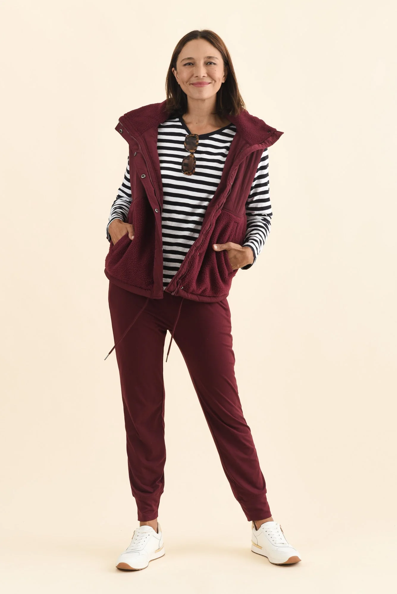 Freedom Burgundy Quilted Vest - Image 3