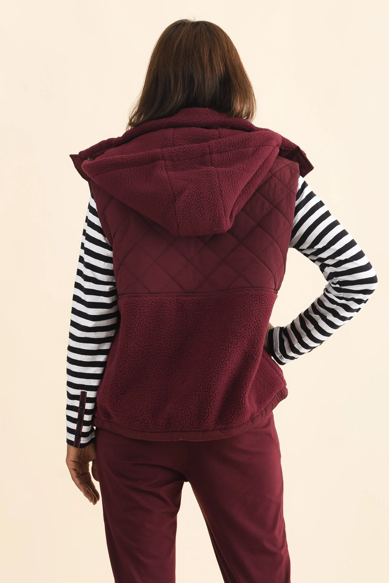 Freedom Burgundy Quilted Vest - Image 5