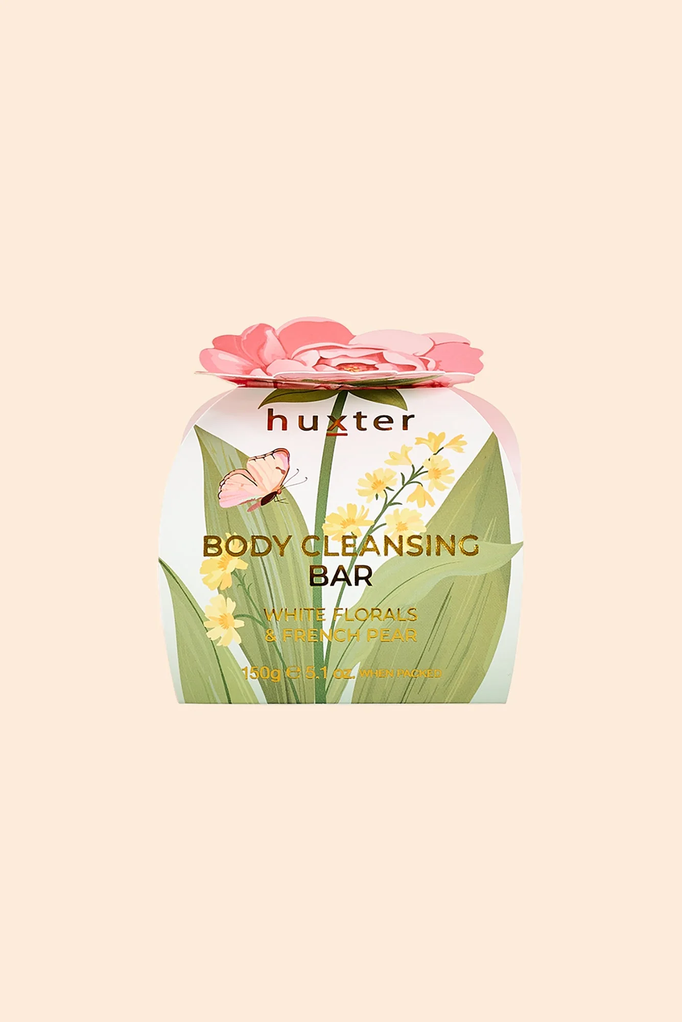 French Pear Pink Flower Body Bar Gift Box - Image 3