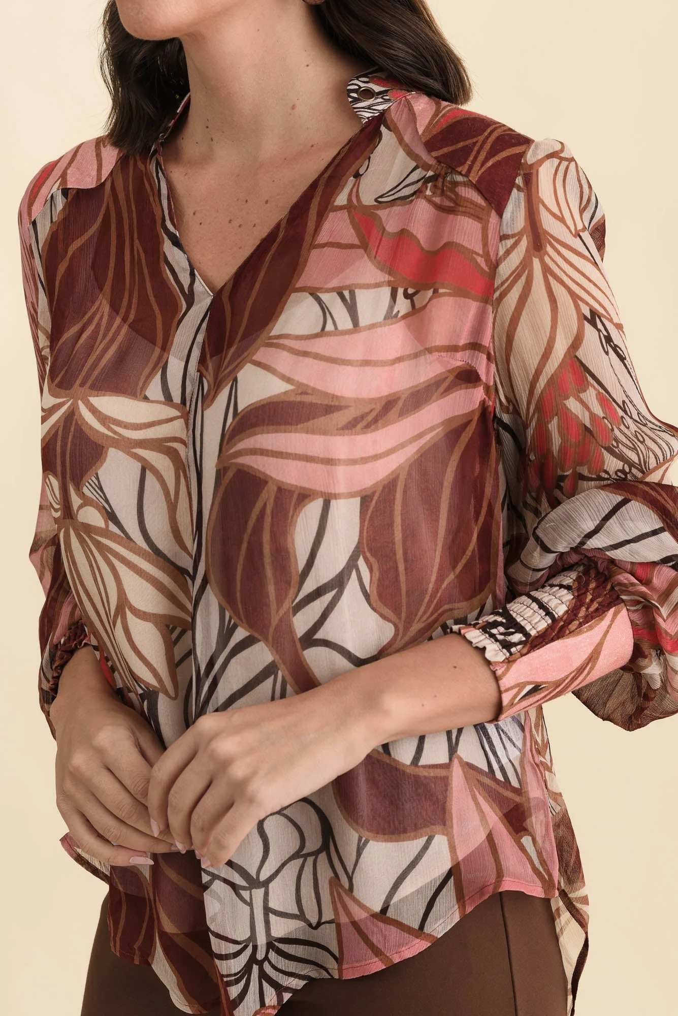 Freya Cathedral Botanic V Neck Blouse - Image 5