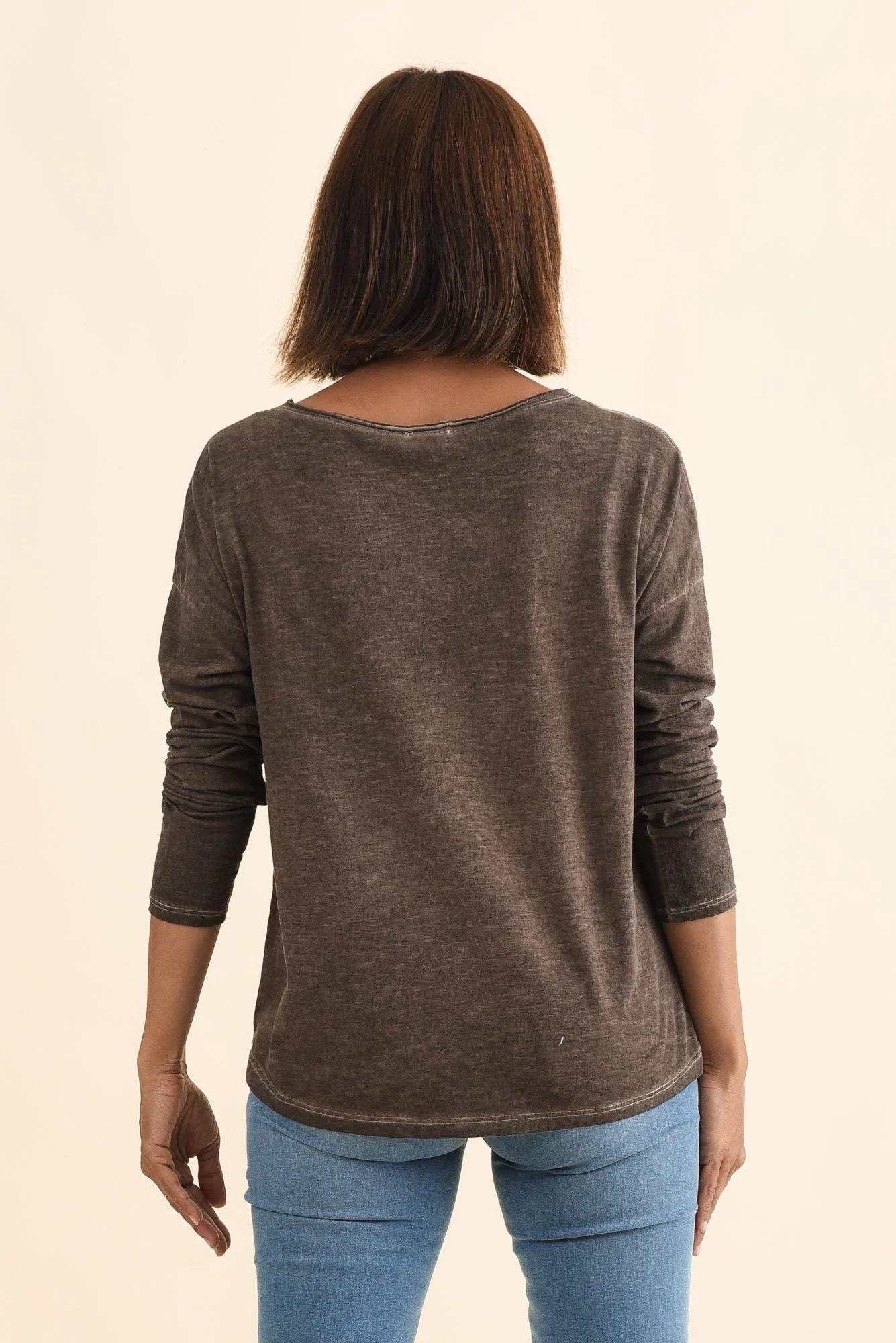 Fulton Brown Patchwork Cotton Top - Image 4