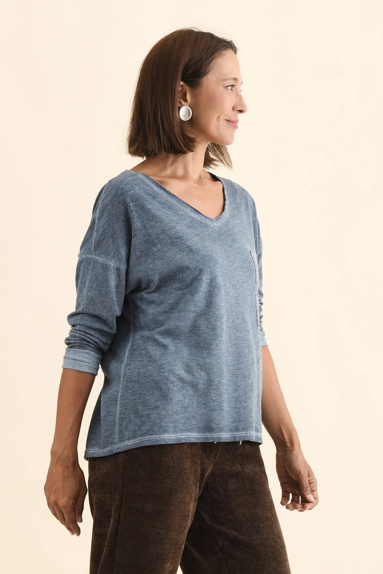 Fulton Steel Patchwork Cotton Top - Image 4