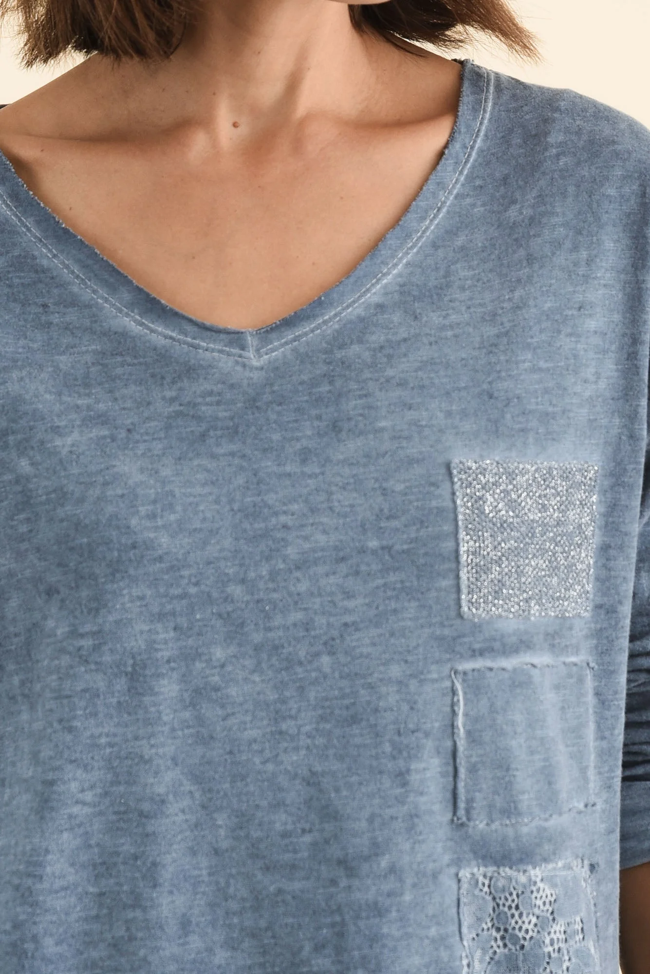 Fulton Steel Patchwork Cotton Top - Image 6