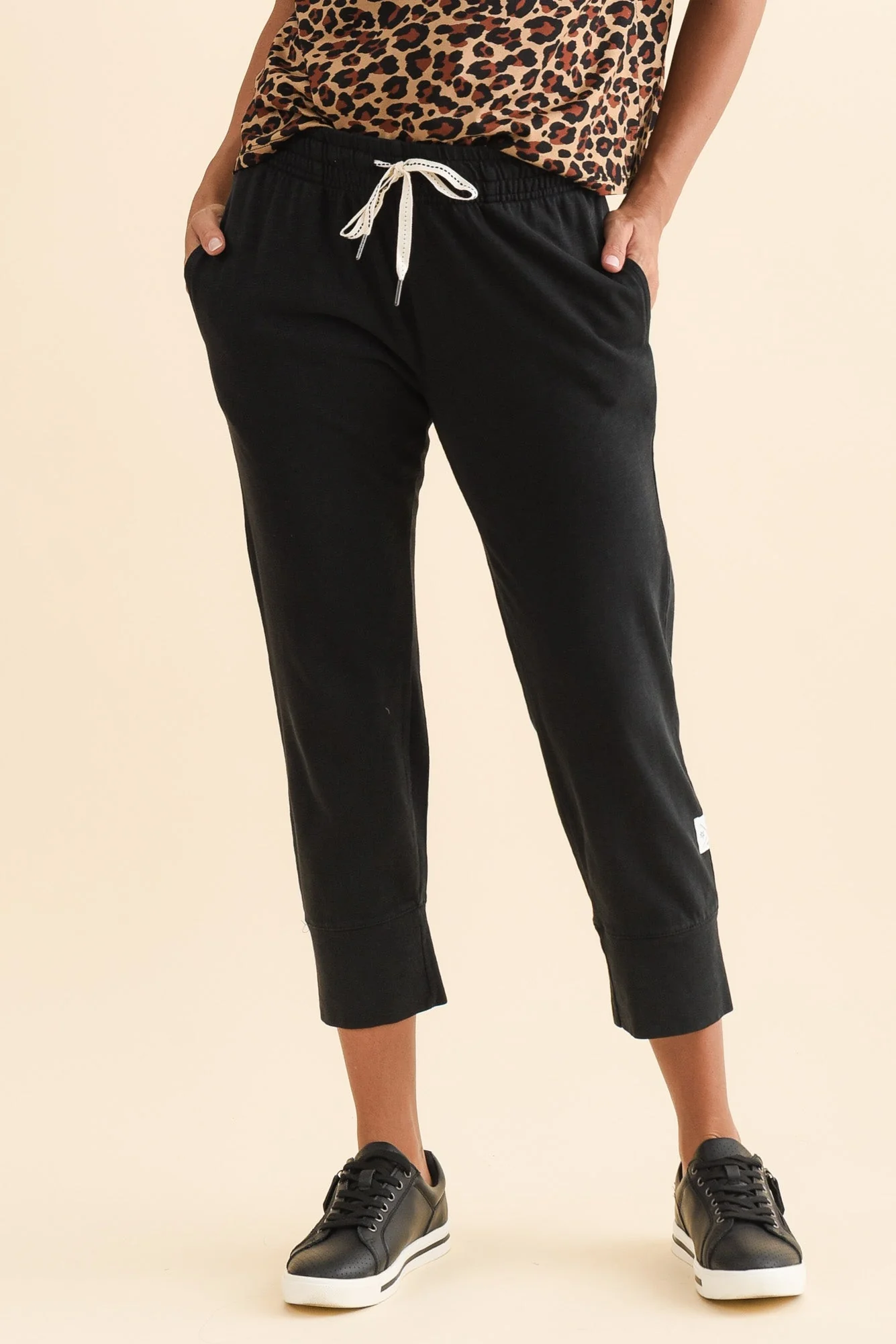 Fundamental Brunch Black Cotton Sweatpants - Image 2