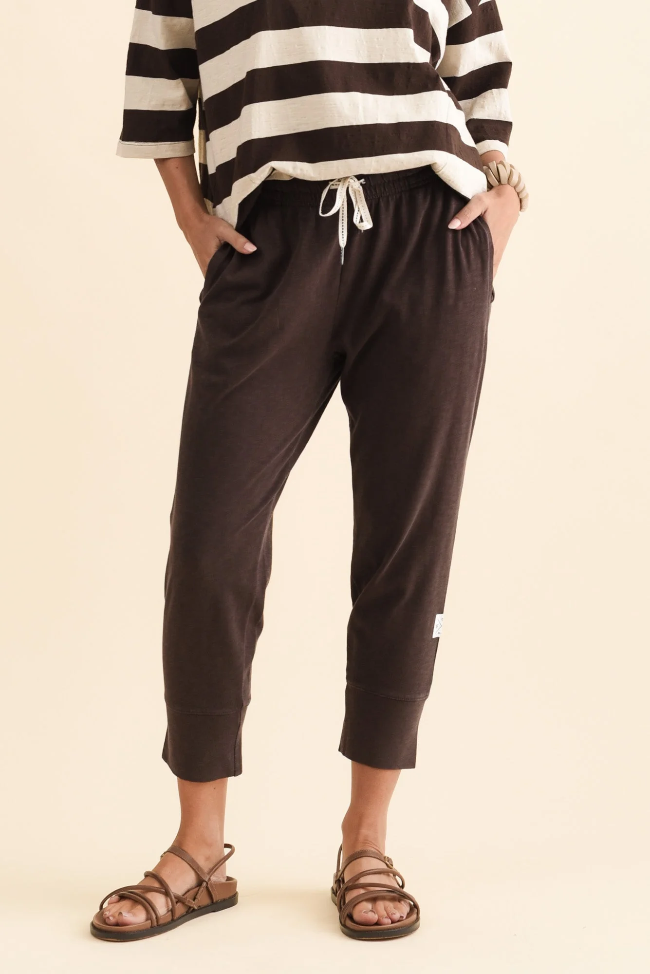 Fundamental Brunch Dark Brown Cotton Sweatpants - Image 2