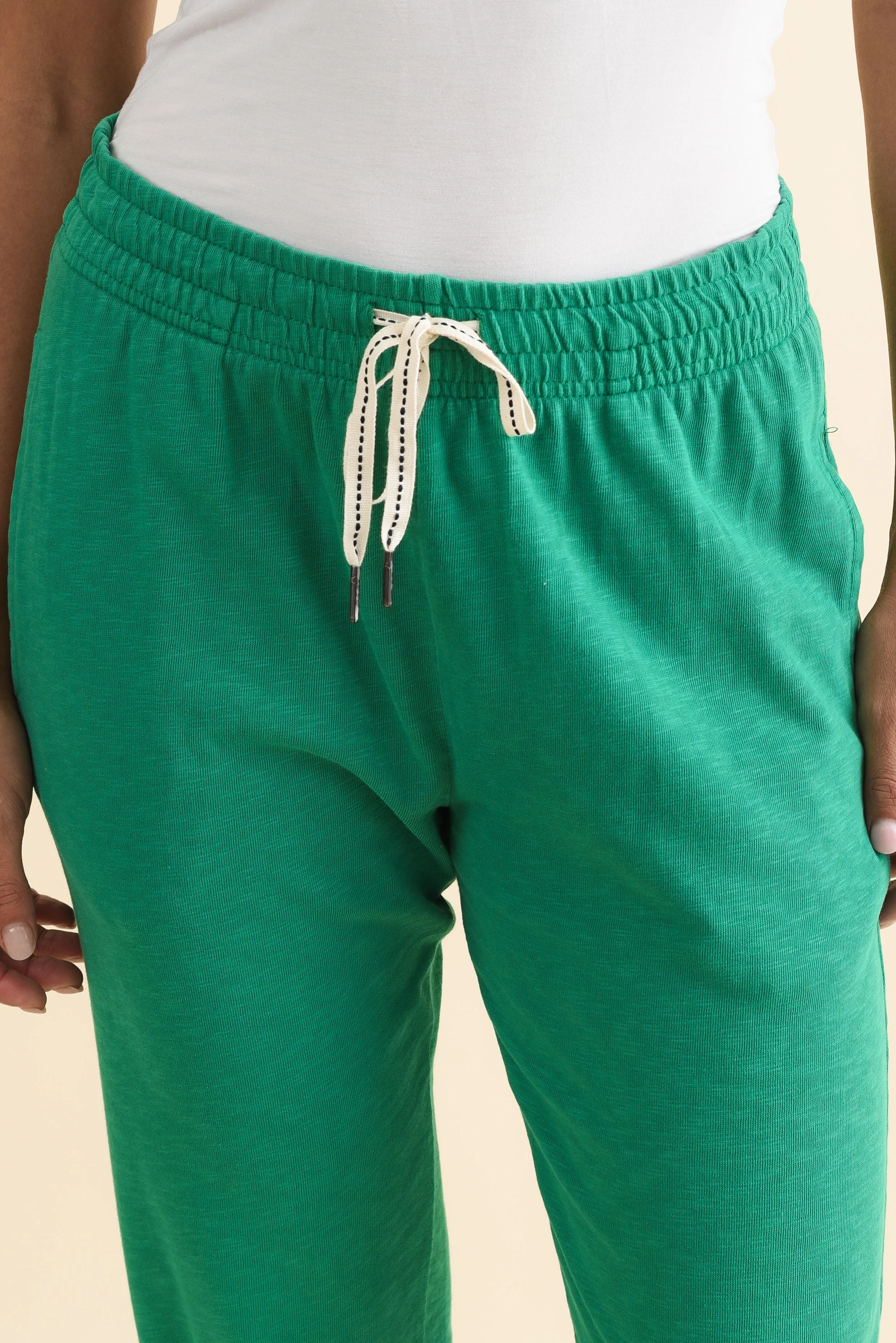 Fundamental Brunch Forest Green Cotton Sweatpants - Image 5