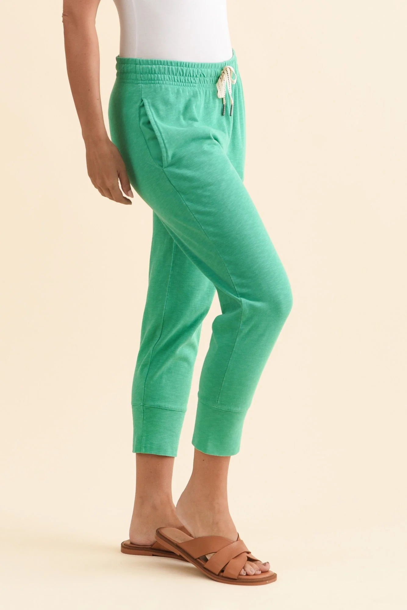 Fundamental Brunch Jade Cotton Sweatpants - Image 3