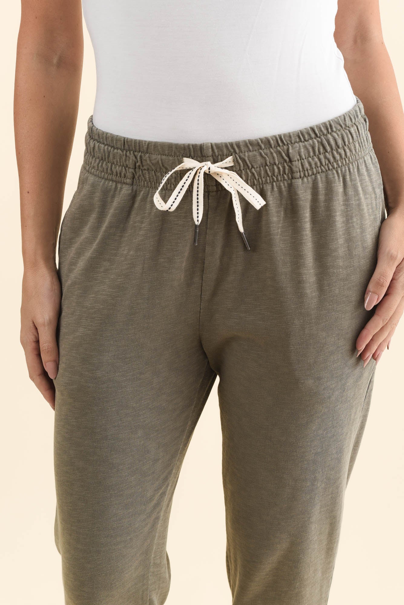 Fundamental Brunch Khaki Cotton Sweatpants - Image 5