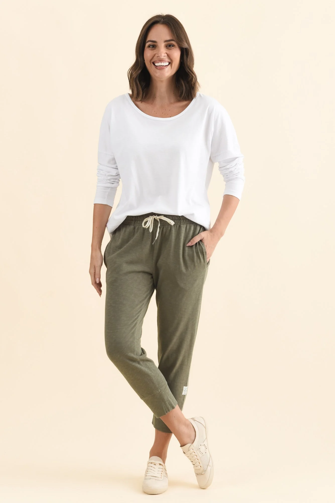 Fundamental Brunch Khaki Cotton Sweatpants - Image 6