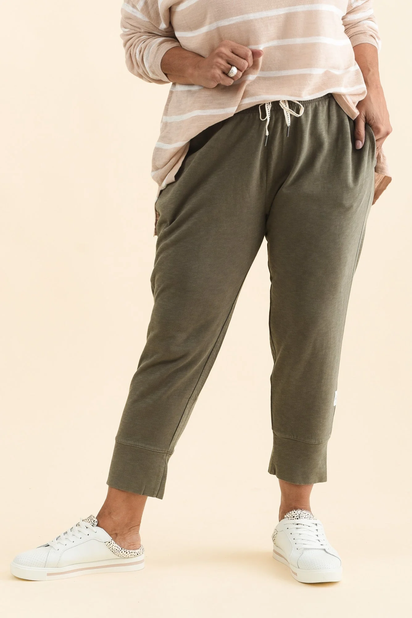 Fundamental Brunch Khaki Cotton Sweatpants - Image 7