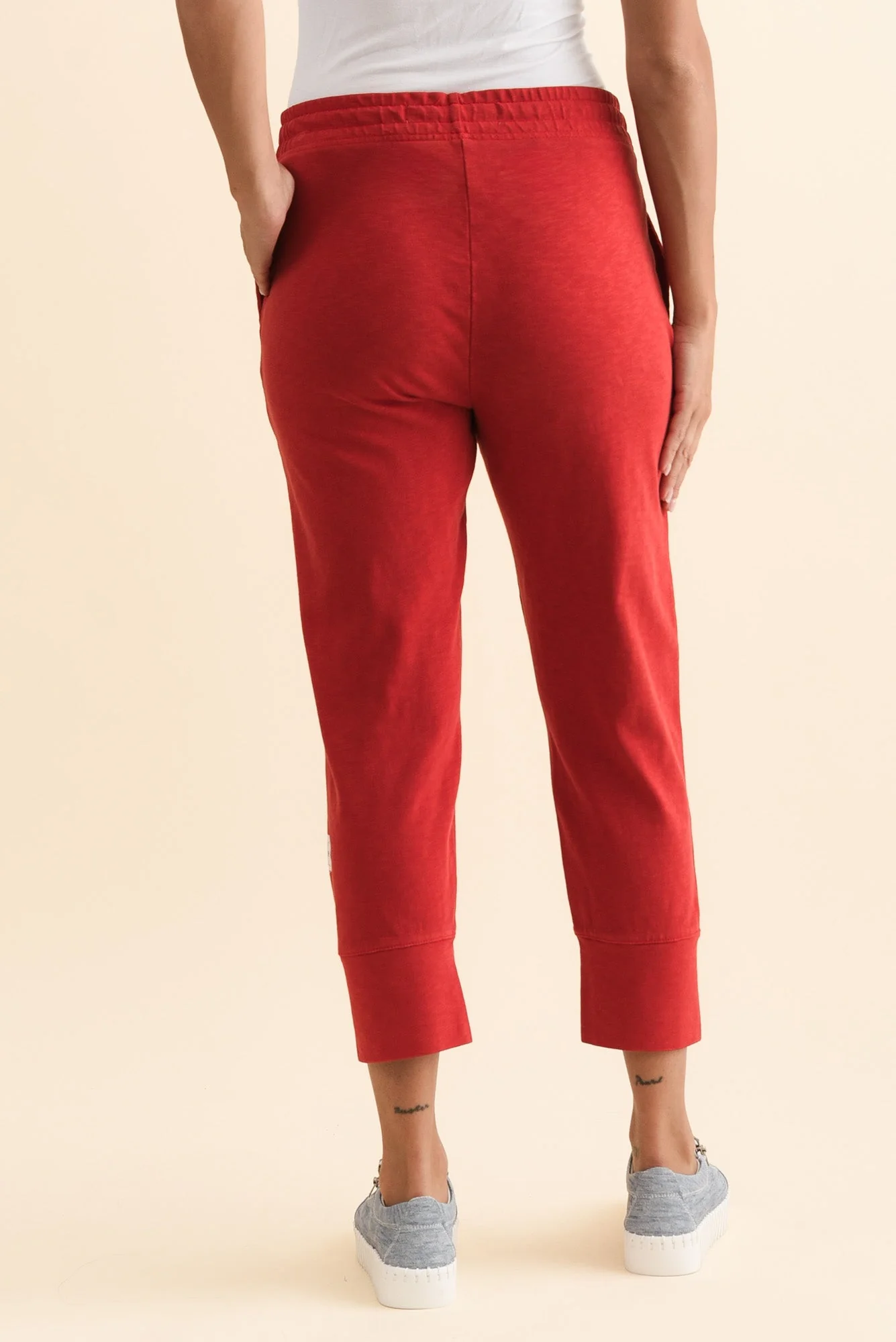 Fundamental Brunch Red Cotton Sweatpants - Image 5