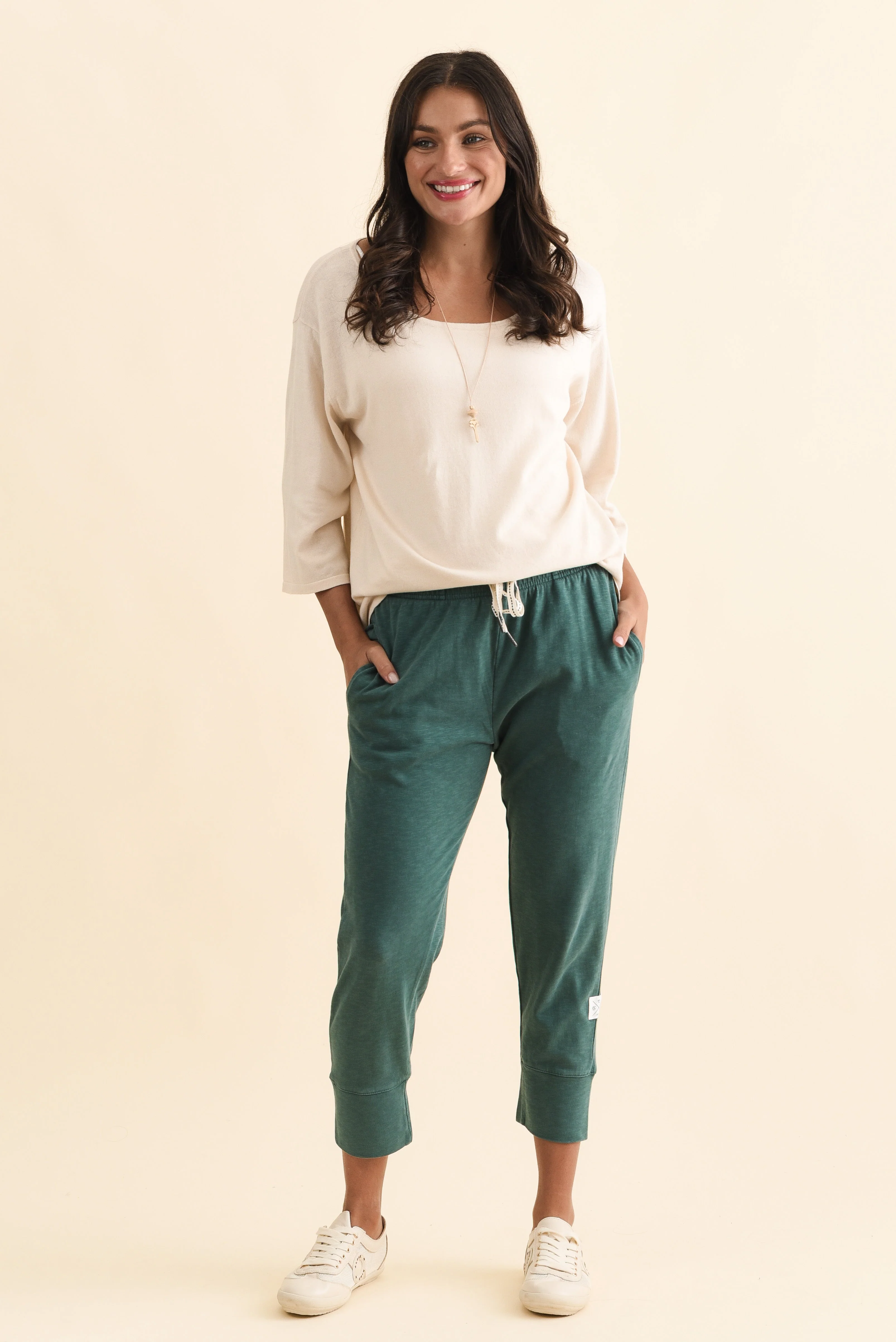 Fundamental Brunch Teal Cotton Sweatpants - Image 2