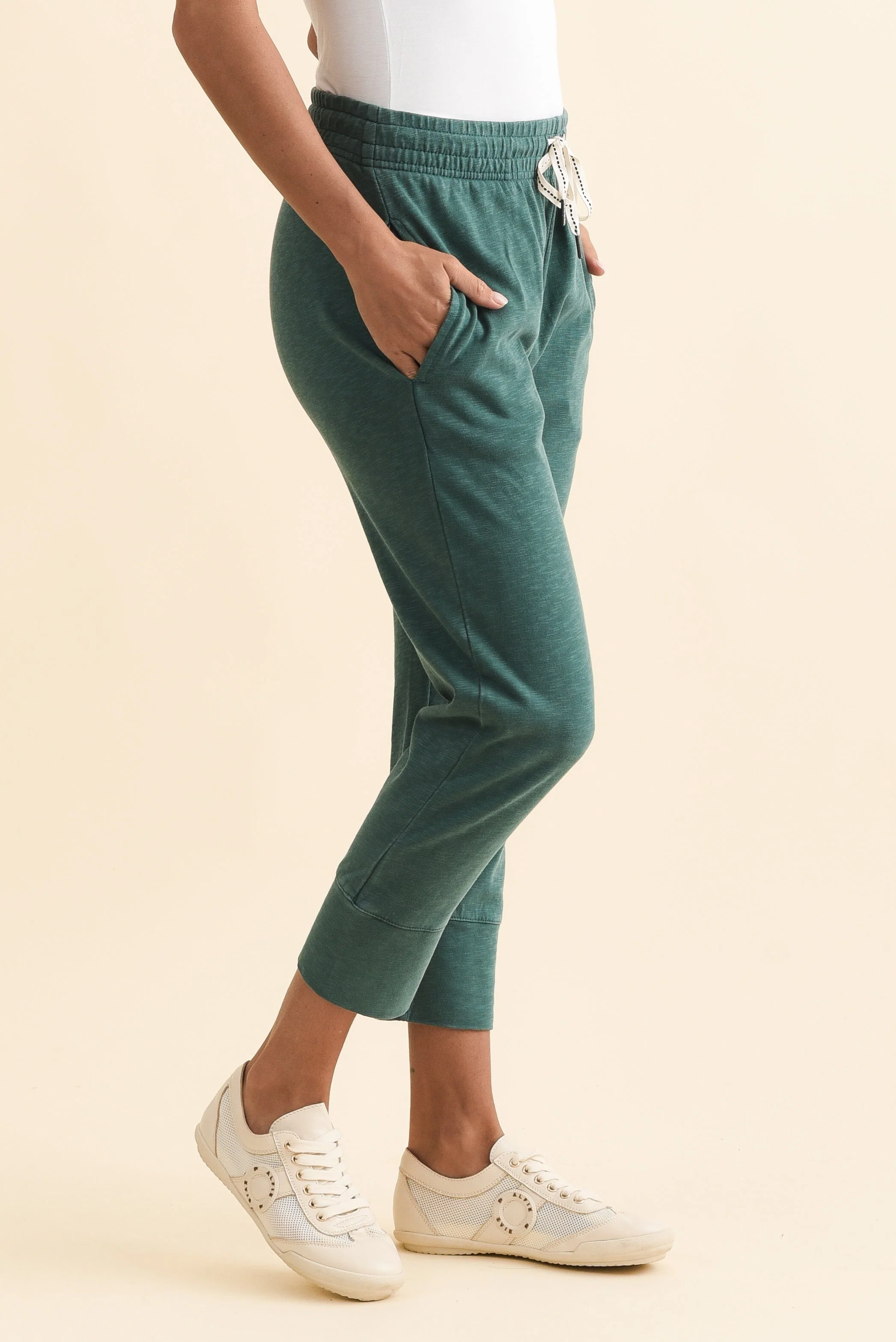 Fundamental Brunch Teal Cotton Sweatpants - Image 3