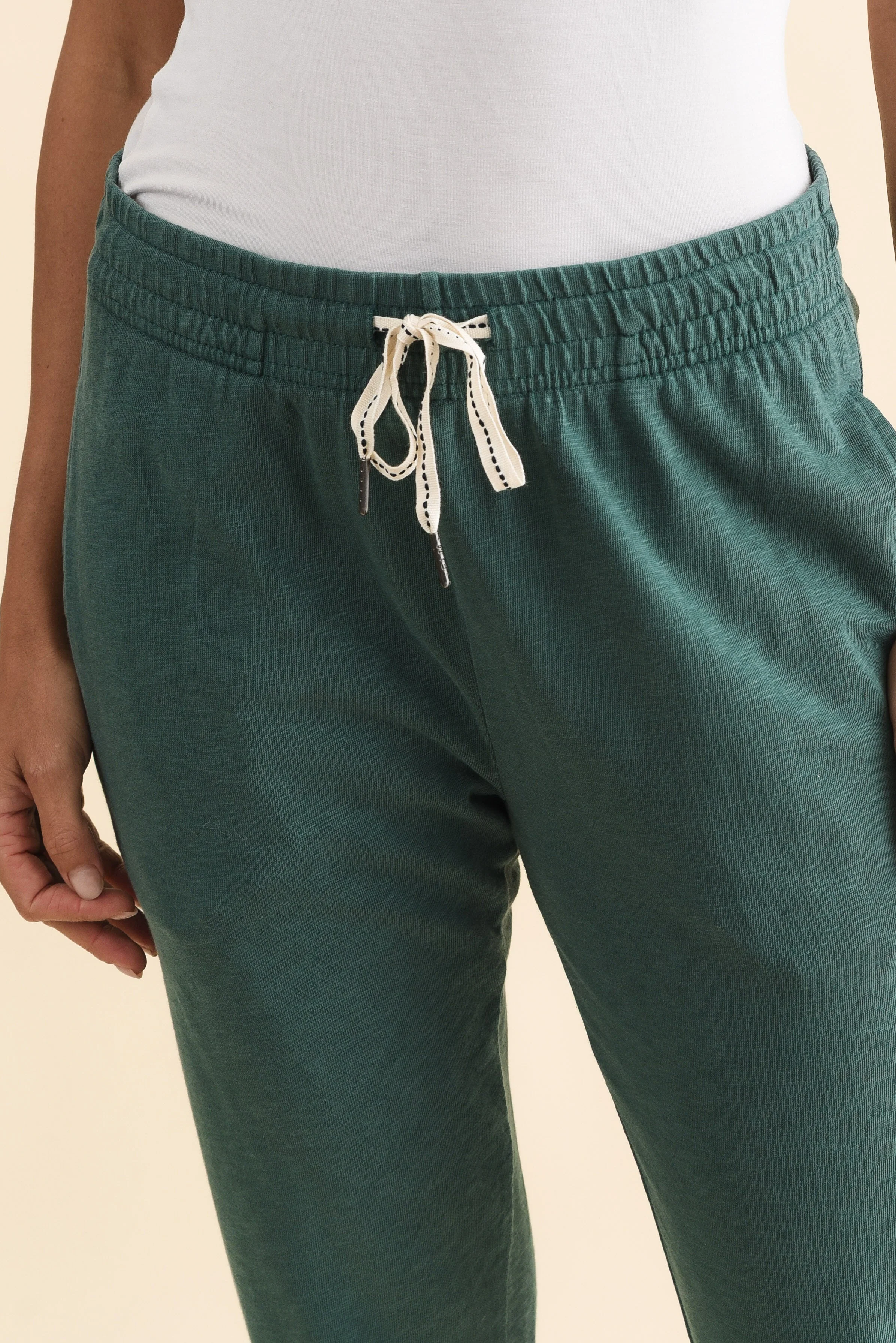 Fundamental Brunch Teal Cotton Sweatpants - Image 5