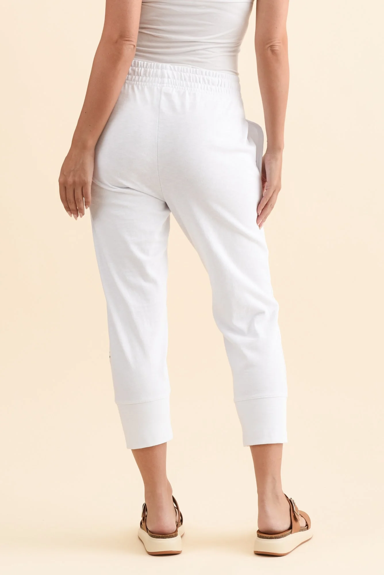 Fundamental Brunch White Cotton Sweatpants - Image 3