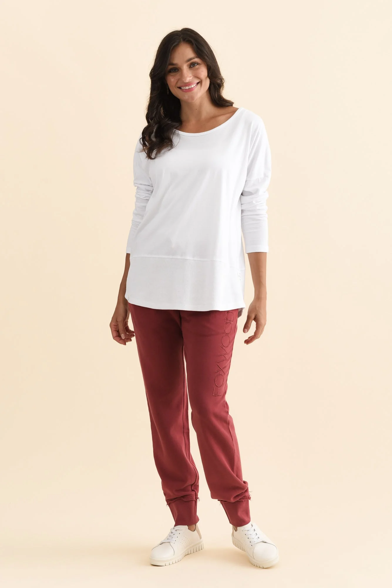 Fundamental White Cotton Rib Sleeved Top - Image 4