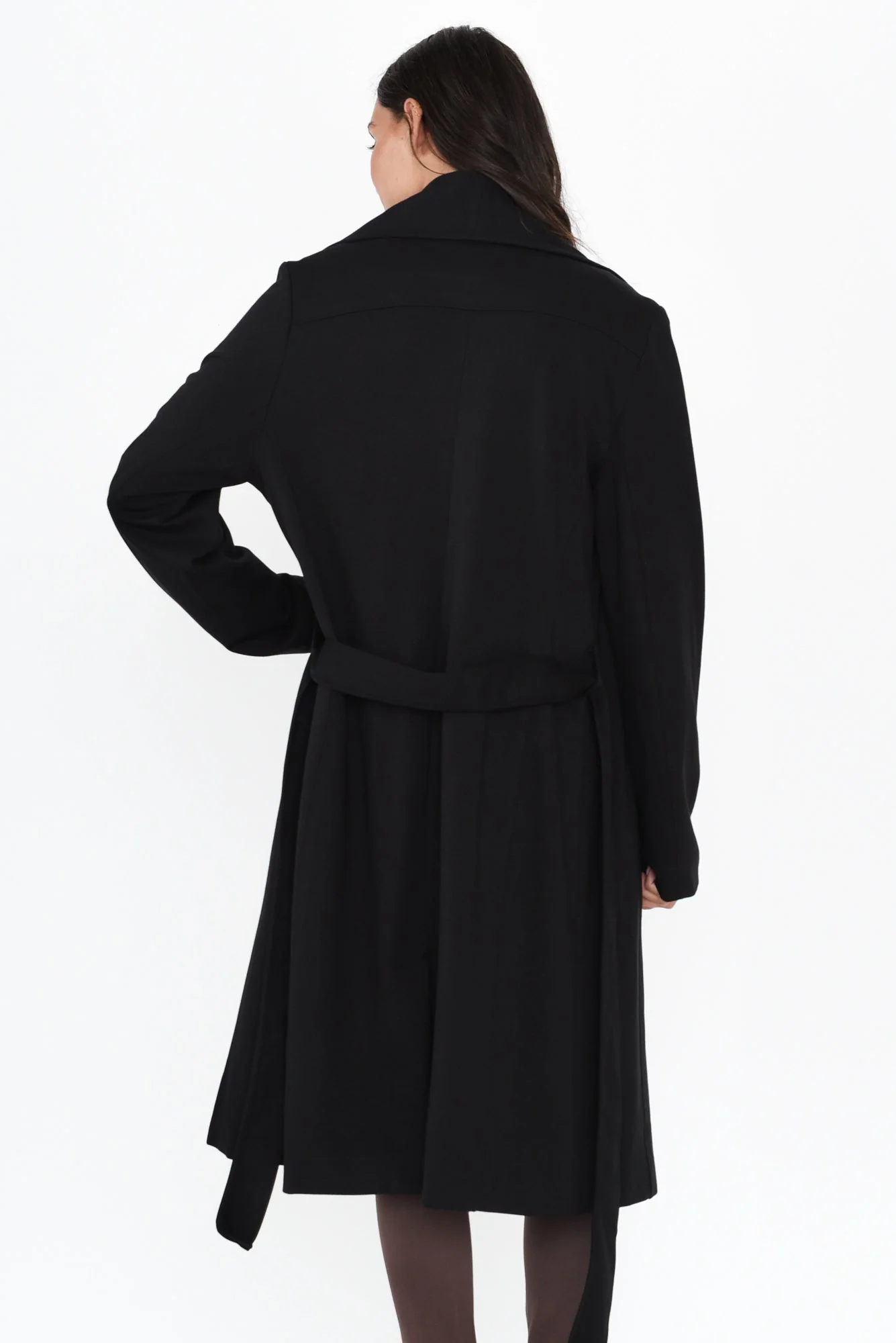Gabriel Black Collared Coat - Image 4