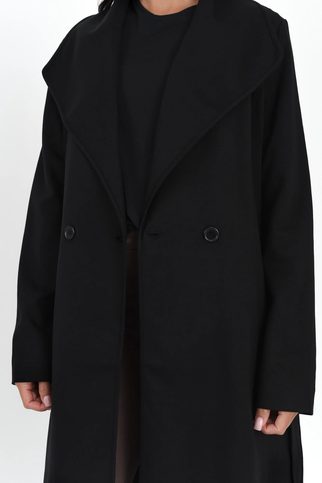 Gabriel Black Collared Coat - Image 5