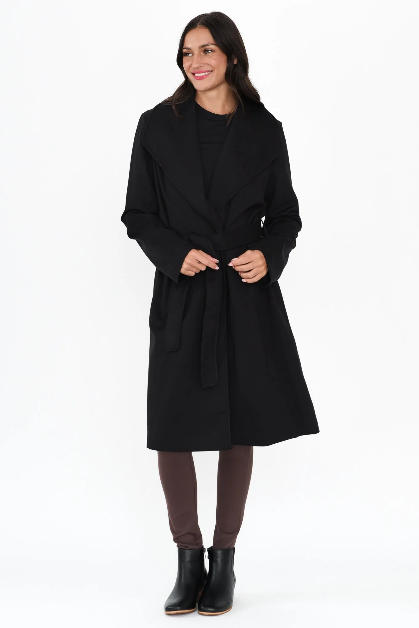 Gabriel Black Collared Coat - Image 6