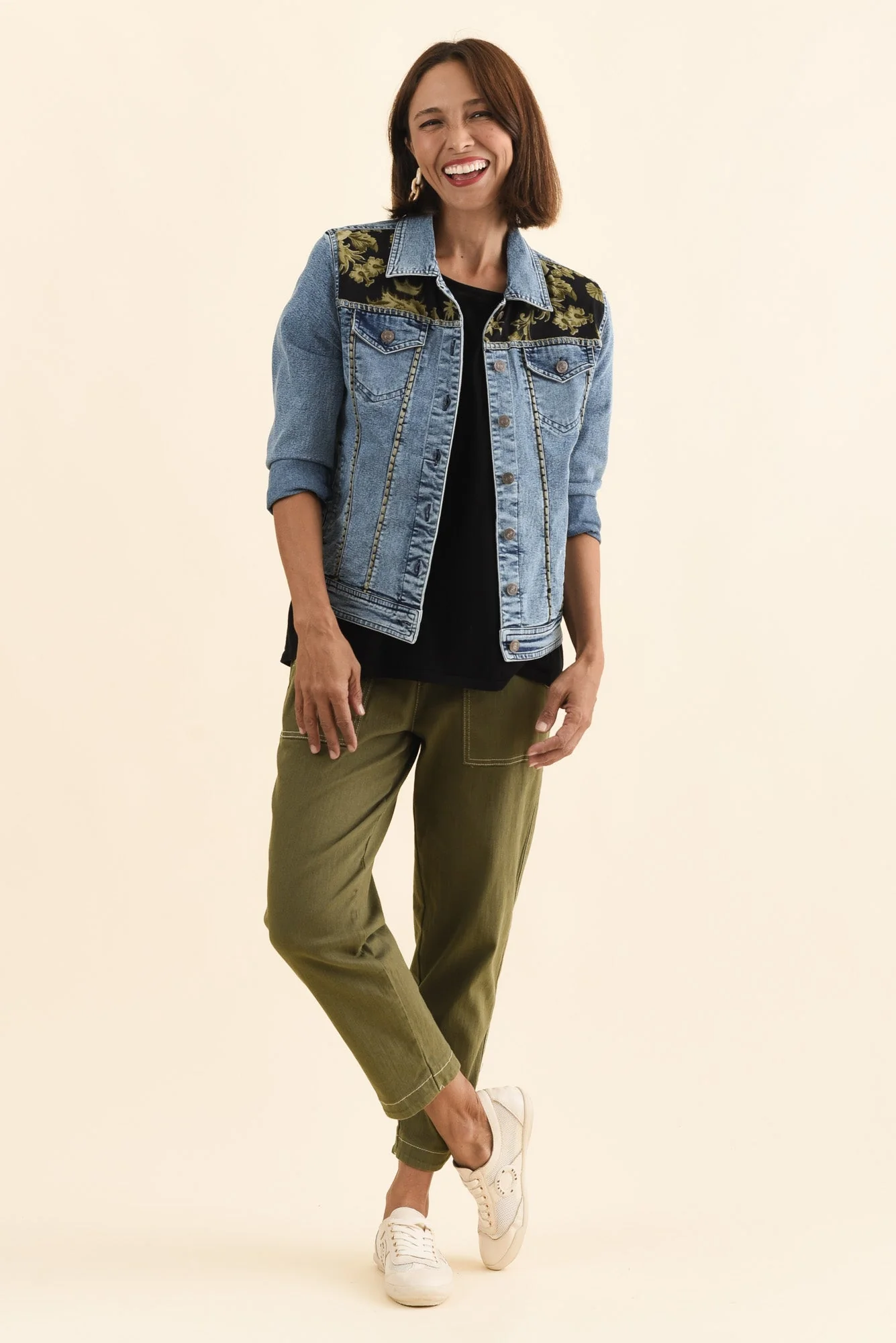Gaia Pink Tiger Denim Jacket - Image 2