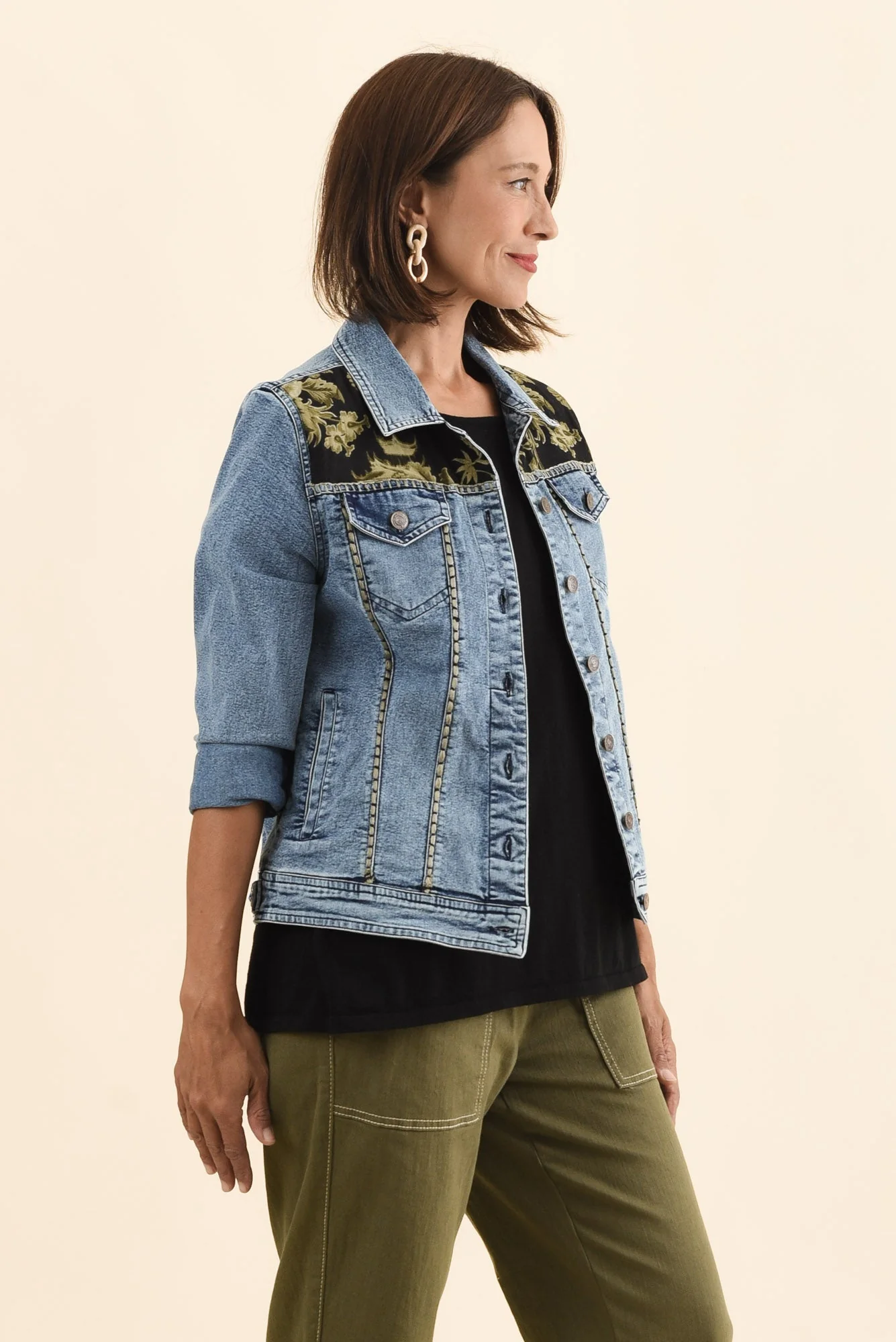 Gaia Pink Tiger Denim Jacket - Image 3