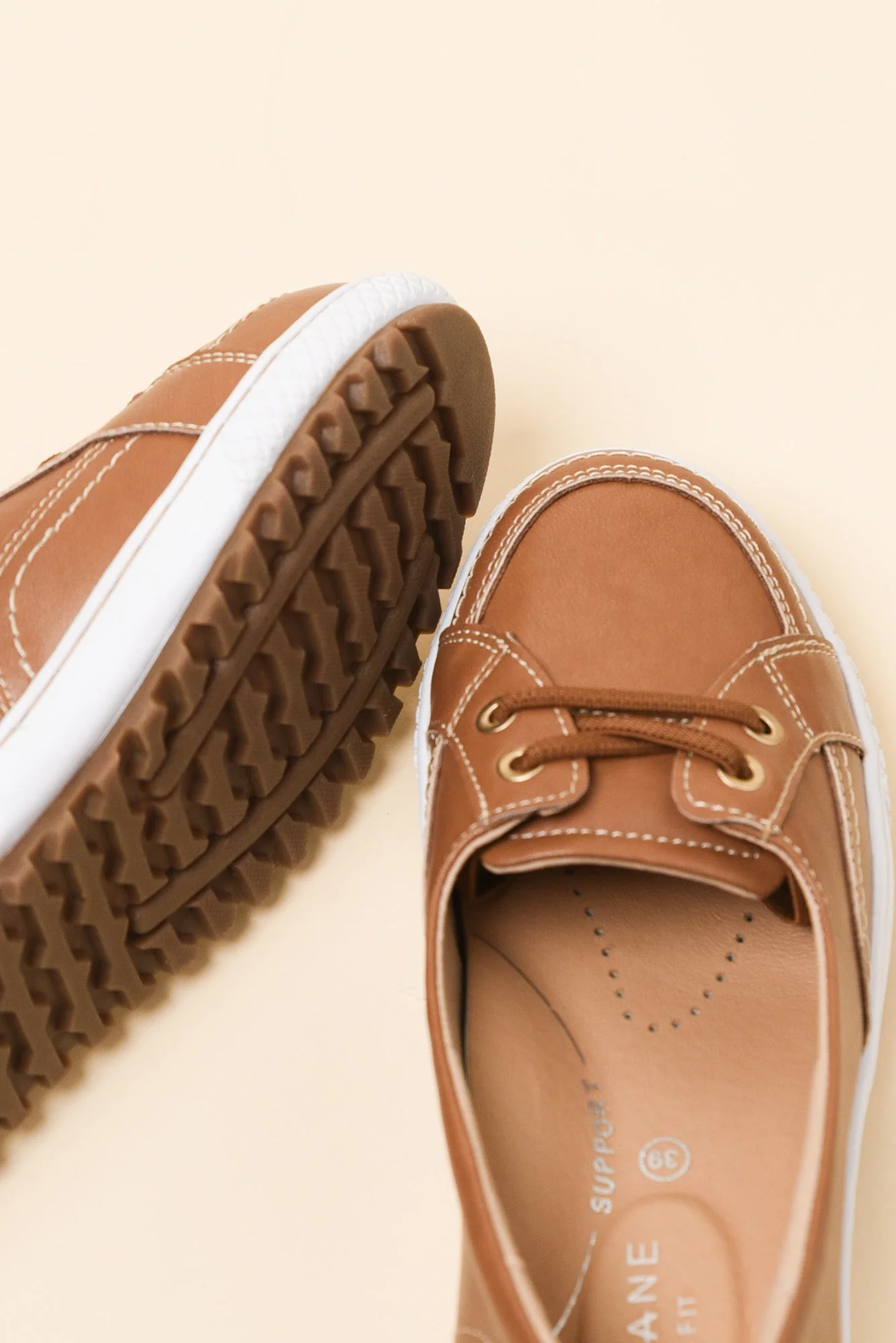 Garland Tan Leather Loafer Sneaker - Image 3