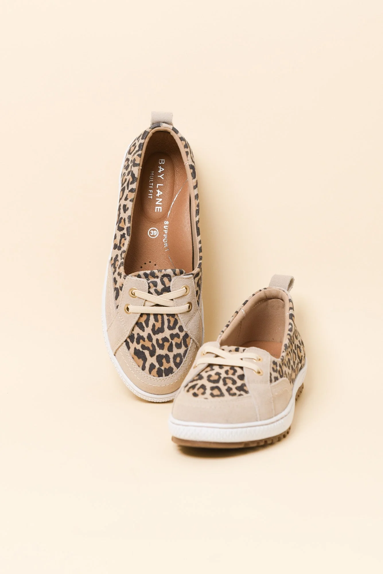 Garland Taupe Leopard Leather Loafer Sneaker - Image 2