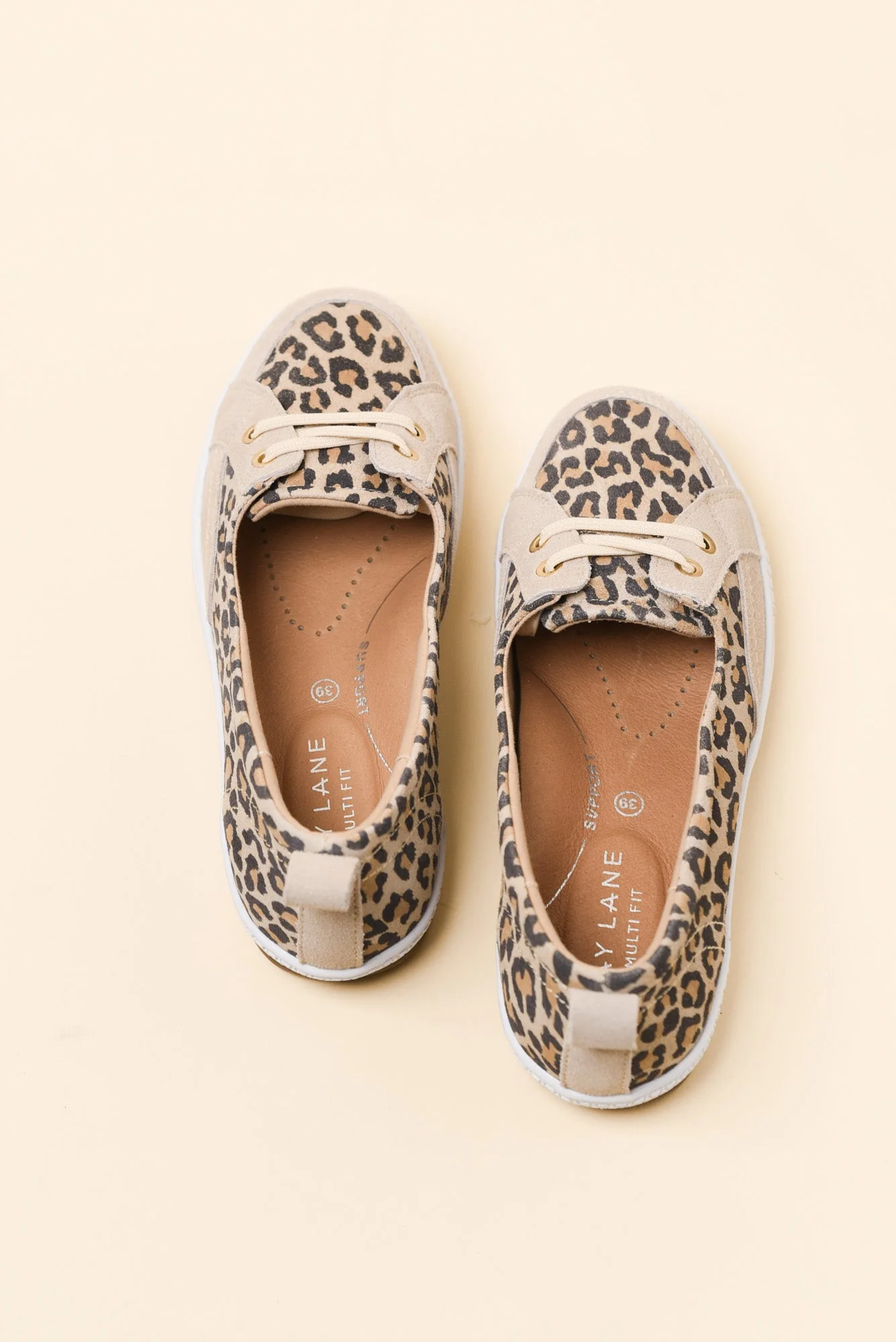 Garland Taupe Leopard Leather Loafer Sneaker - Image 4