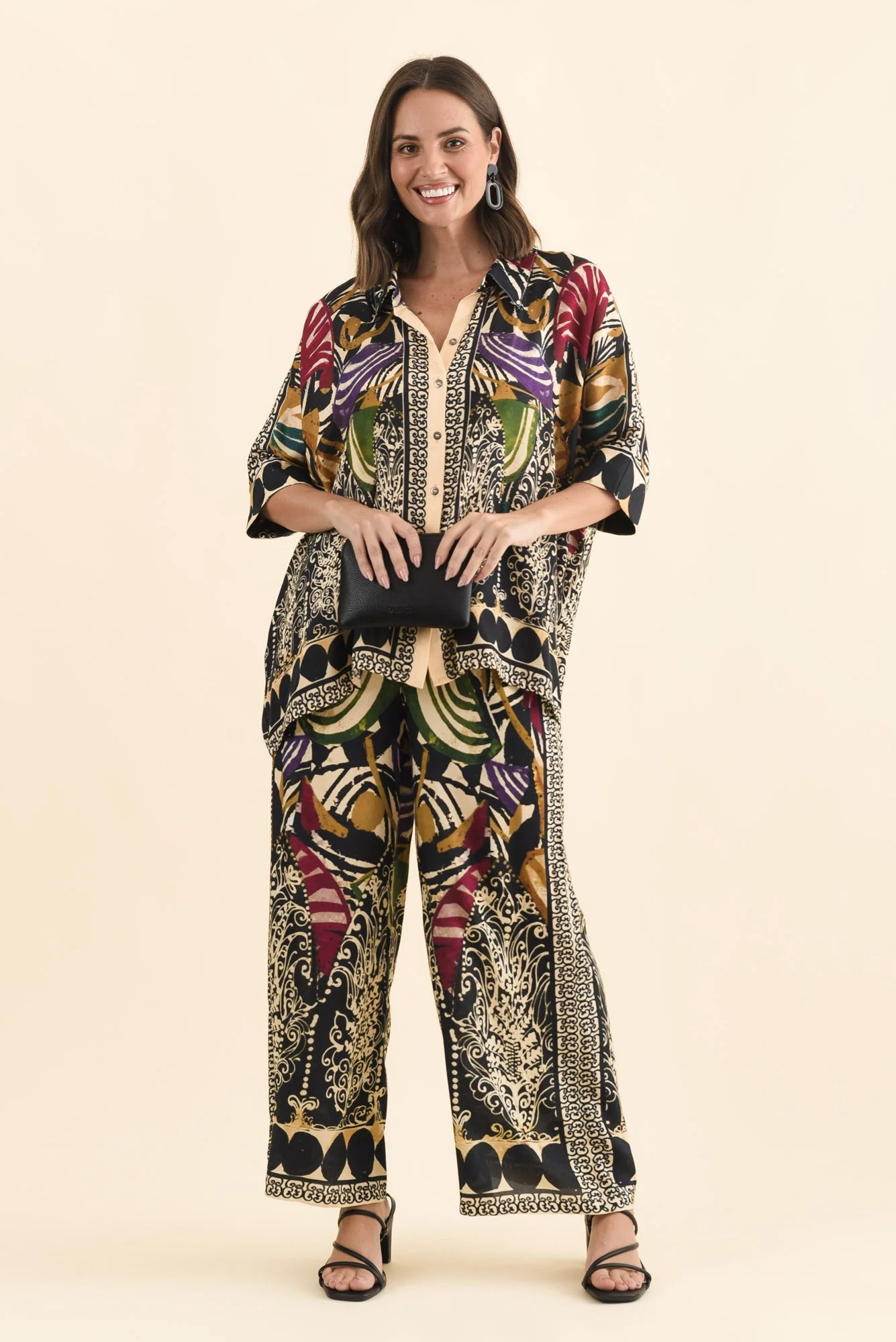 Gaulina Green Mosaic Button Shirt - Image 2