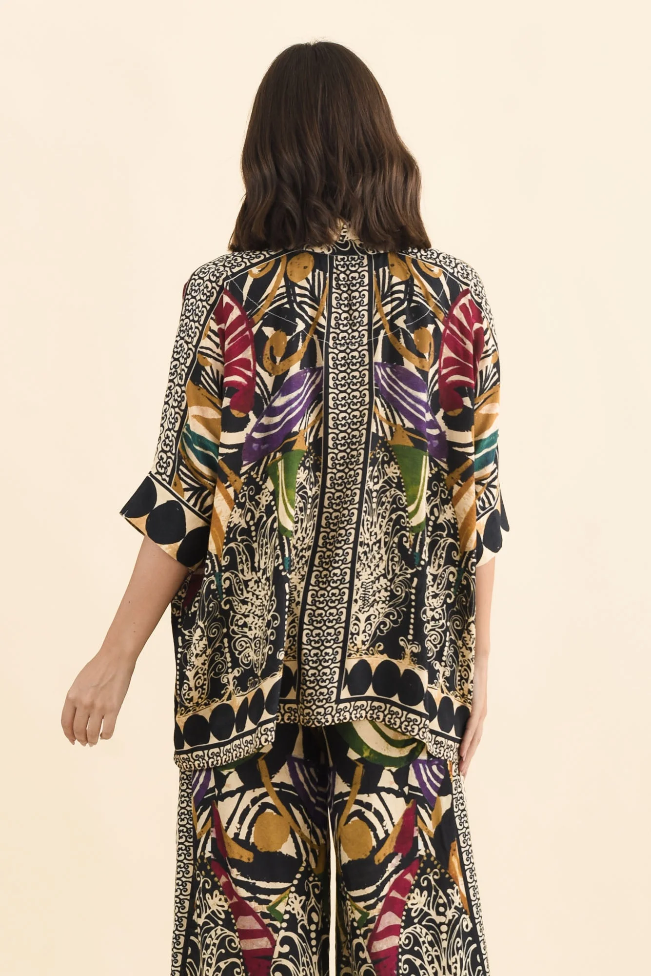 Gaulina Green Mosaic Button Shirt - Image 4