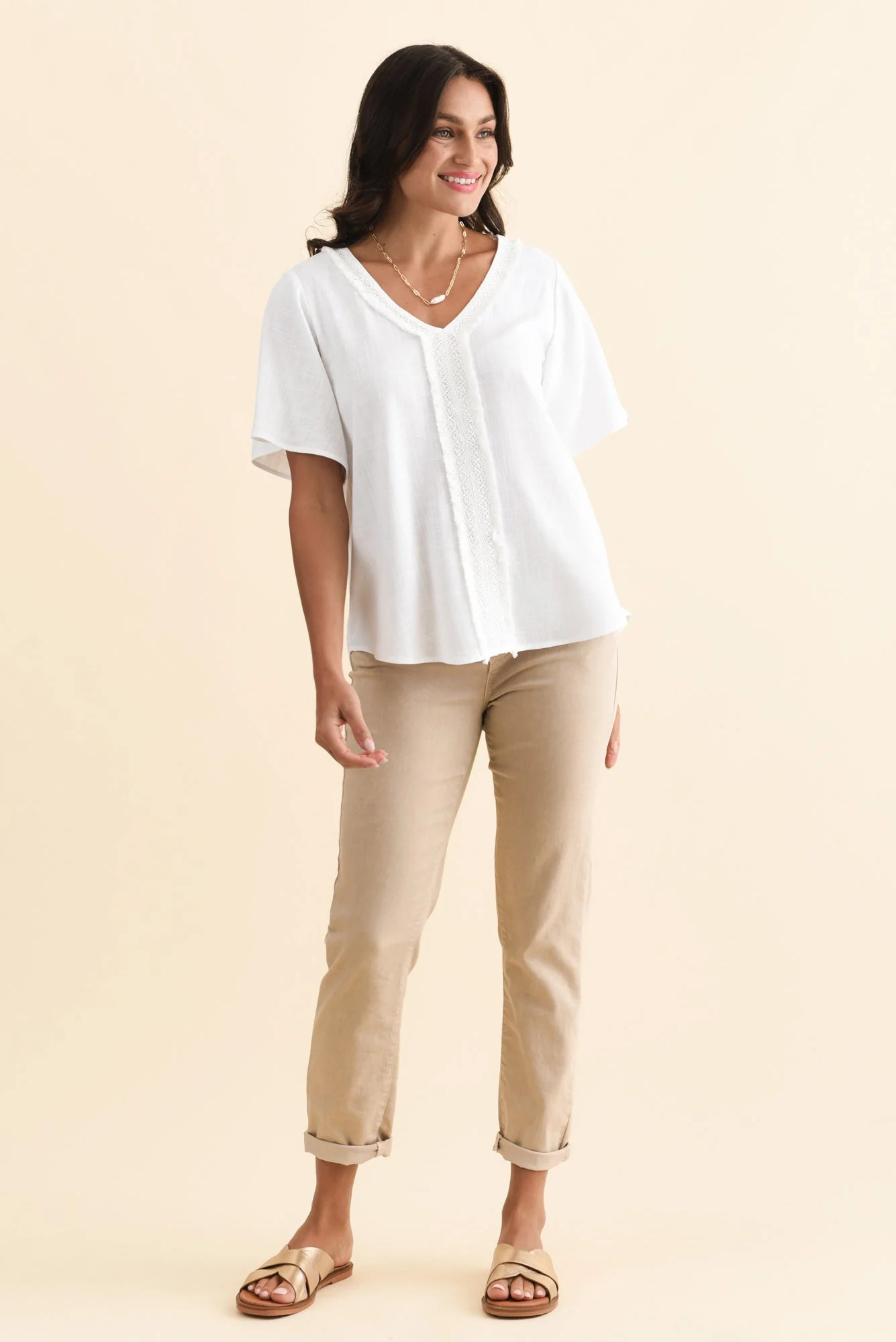 Georgio White Linen Top - Image 6