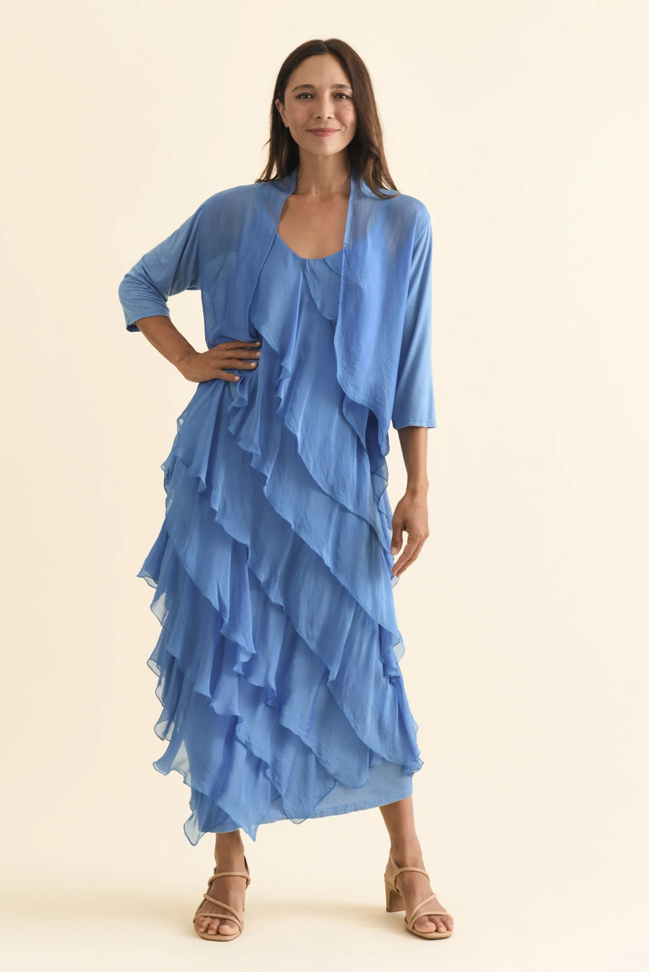 Gianetta Blue Silk Cardigan - Image 6