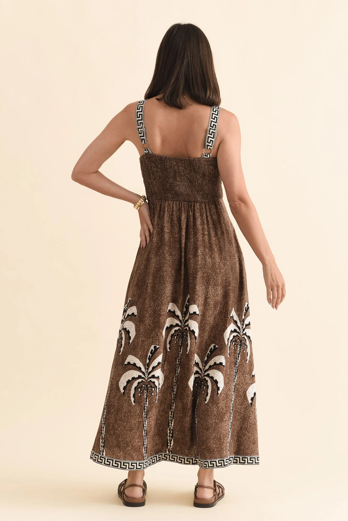 Giovanna Brown Tropical Maxi Dress - Image 4