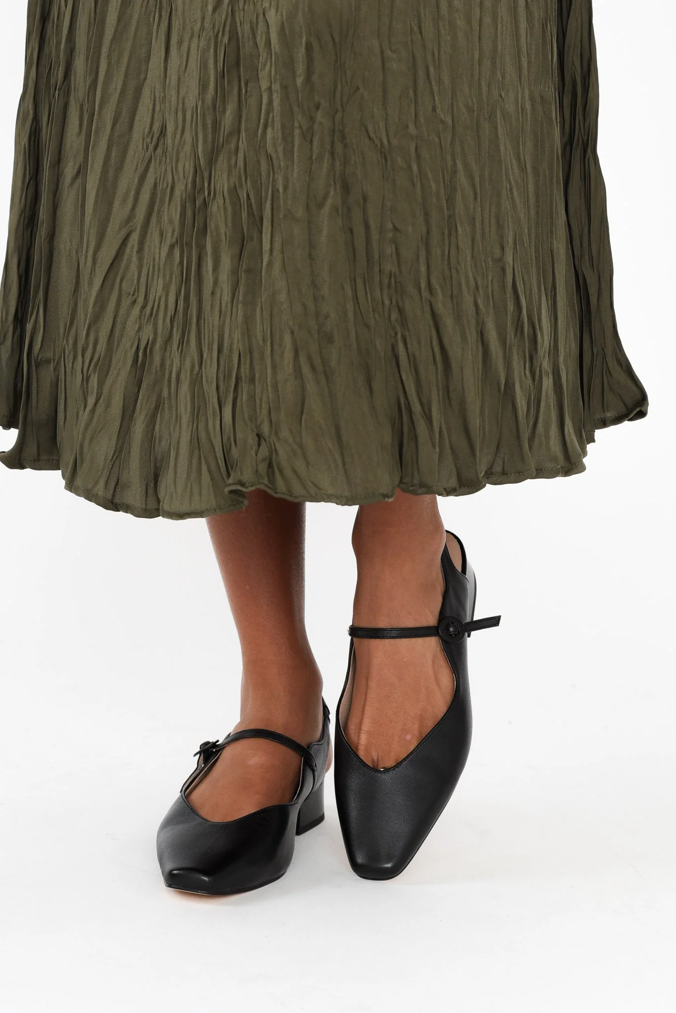 Gleam Black Leather Slingback Shoe - Image 6