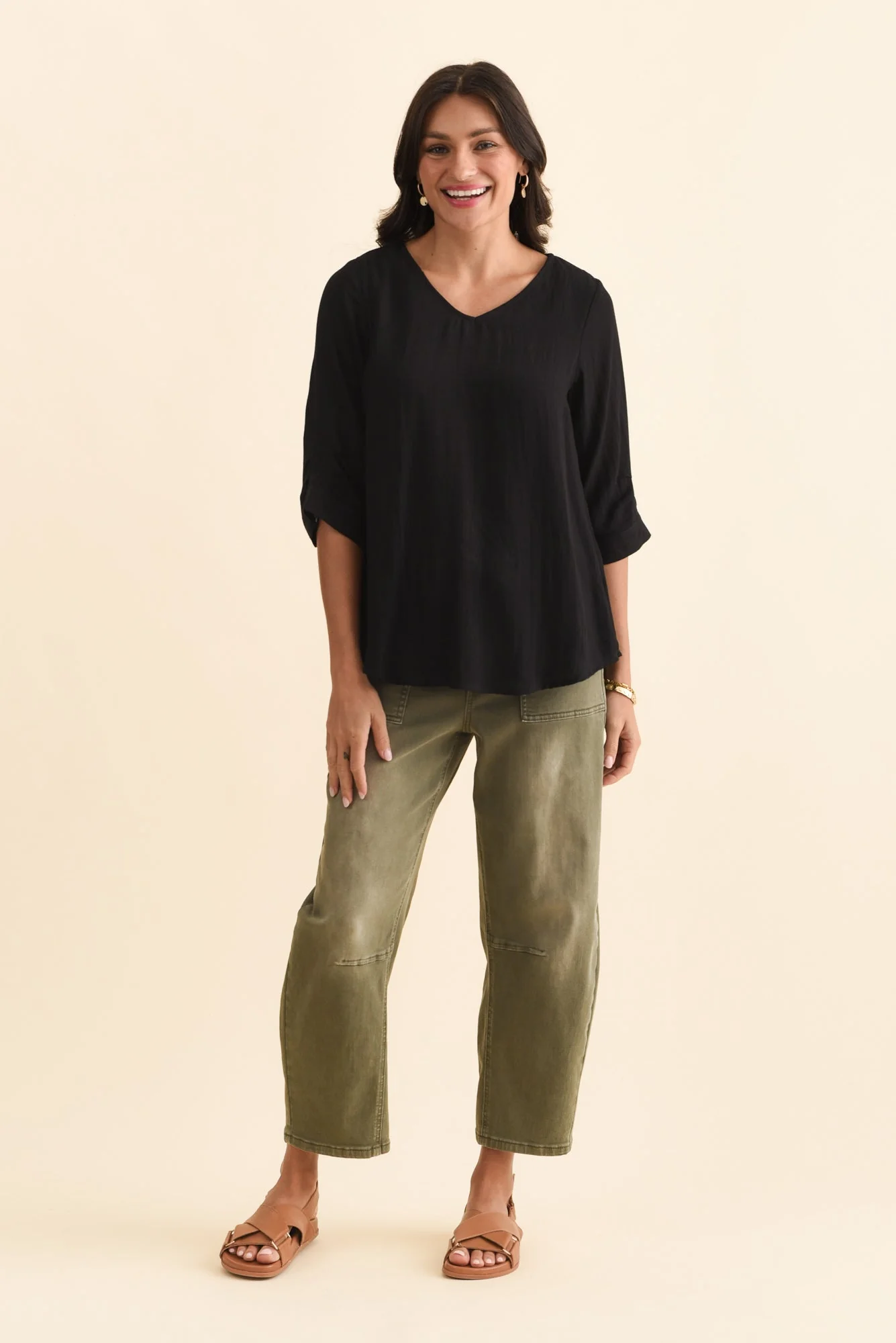 Gomez Black Button Top - Image 3