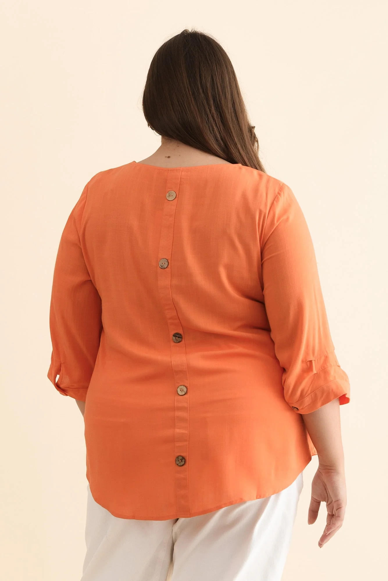 Gomez Orange Button Top - Image 11
