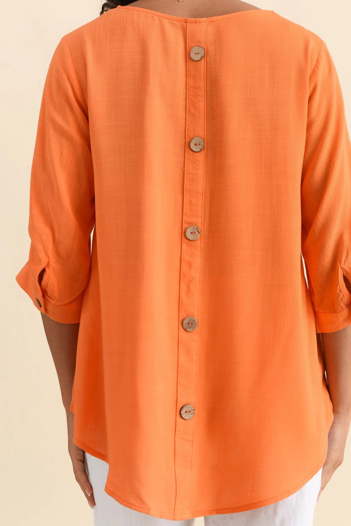 Gomez Orange Button Top - Image 6