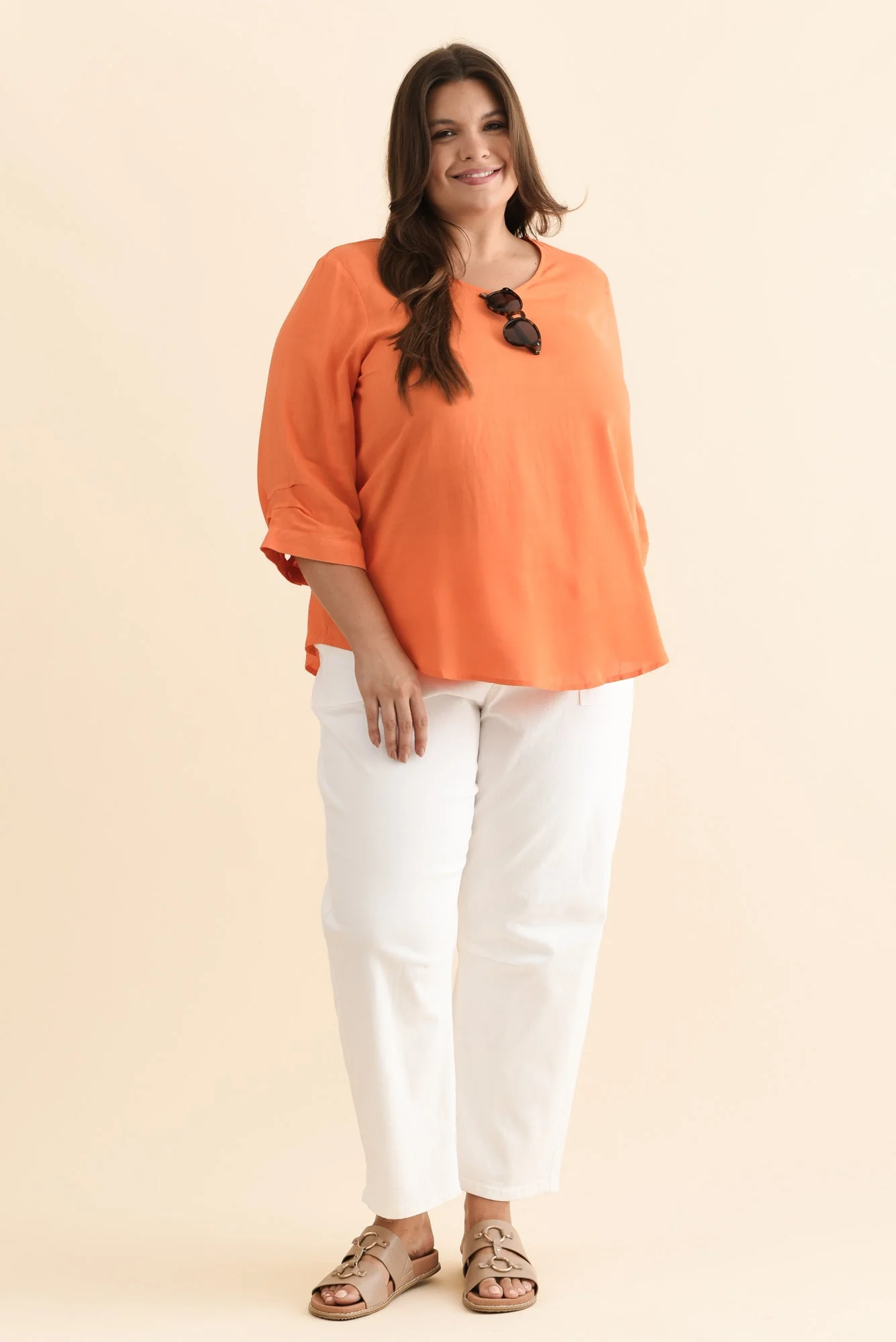 Gomez Orange Button Top - Image 9